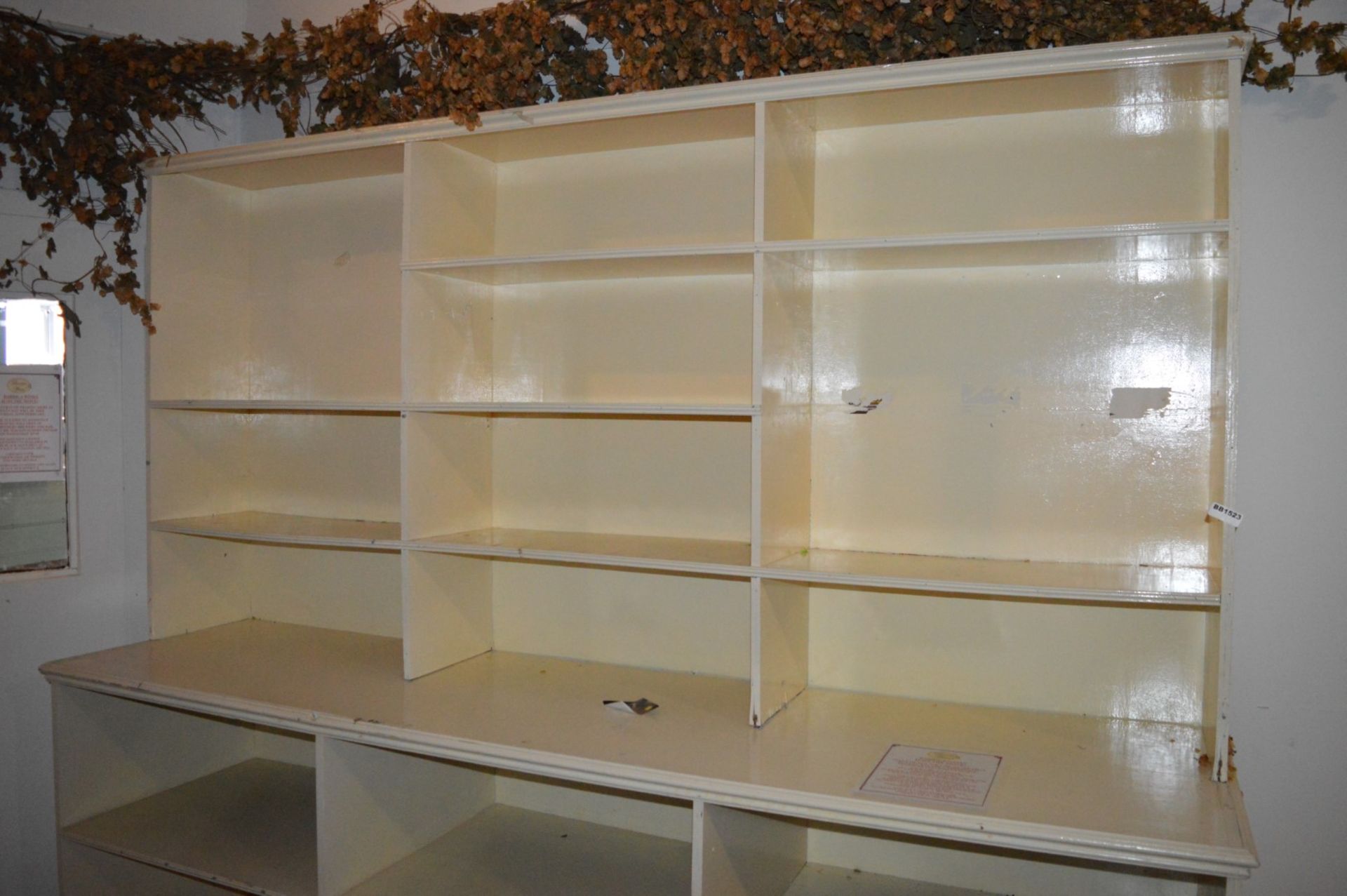 1 x Large Shelf Unit With Glass Shelves - H198 x W247 x D64 cms - Ref BB1523 GF - CL351 - - Image 3 of 3