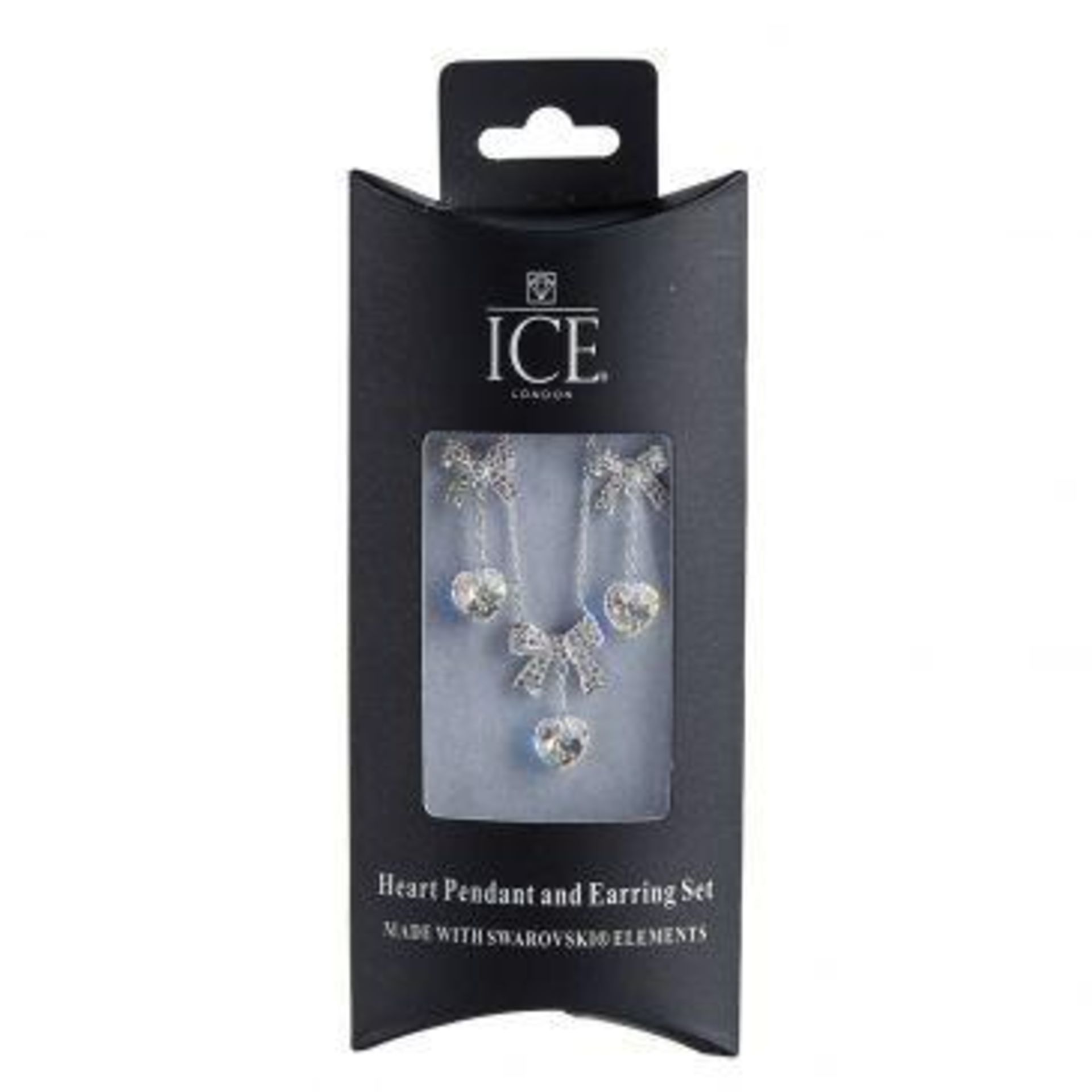 10 x HEART PENDANT AND EARRING SETS By ICE London - EGJ-9900 - Silver-tone Curb Chain Adorned With - Image 2 of 2