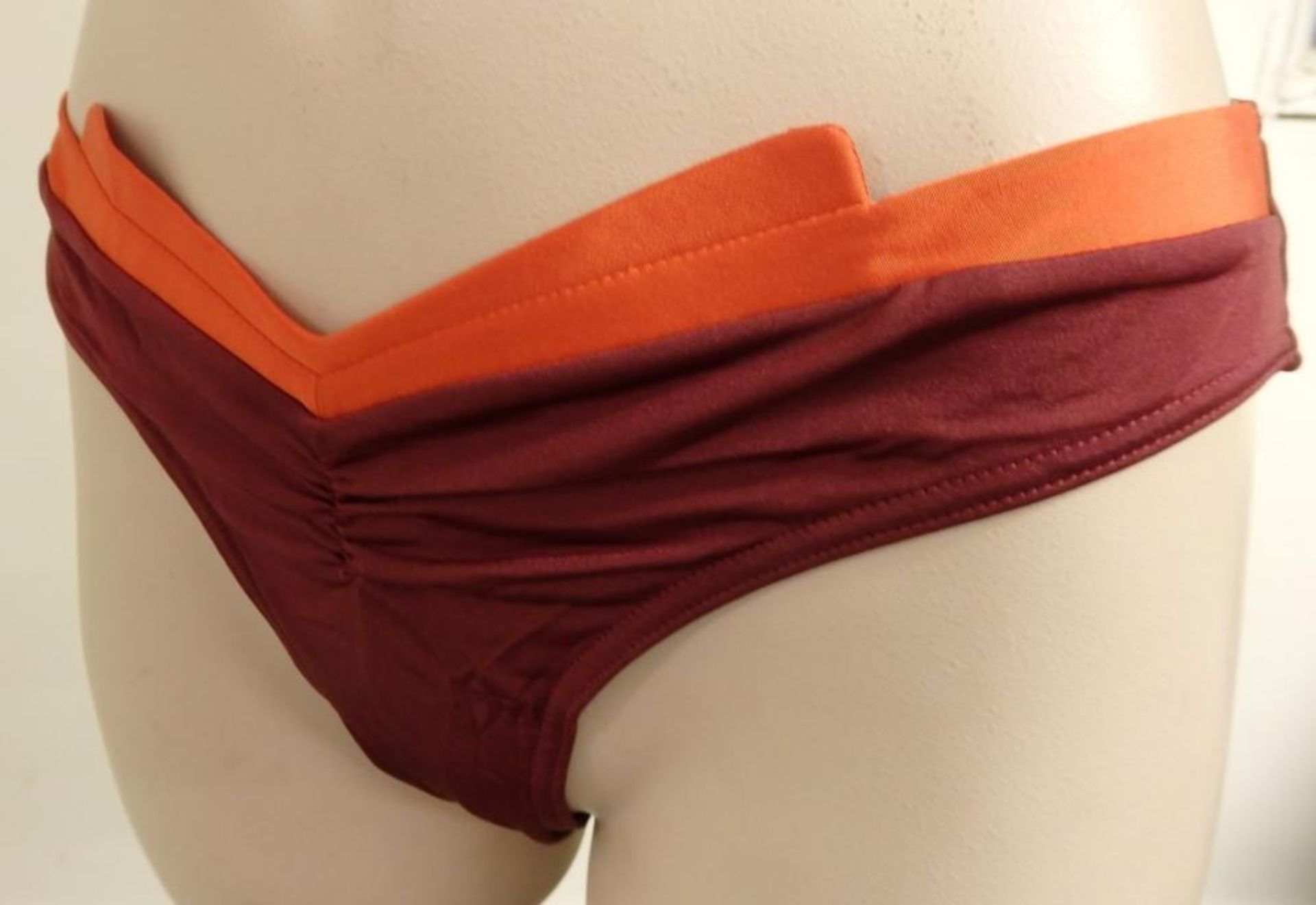 1 x Rasurel - Damson and Orange trim Bikini - R20346 Brassiere - Mini Slip - Size 2C - UK 32 - Fr 85 - Image 5 of 6