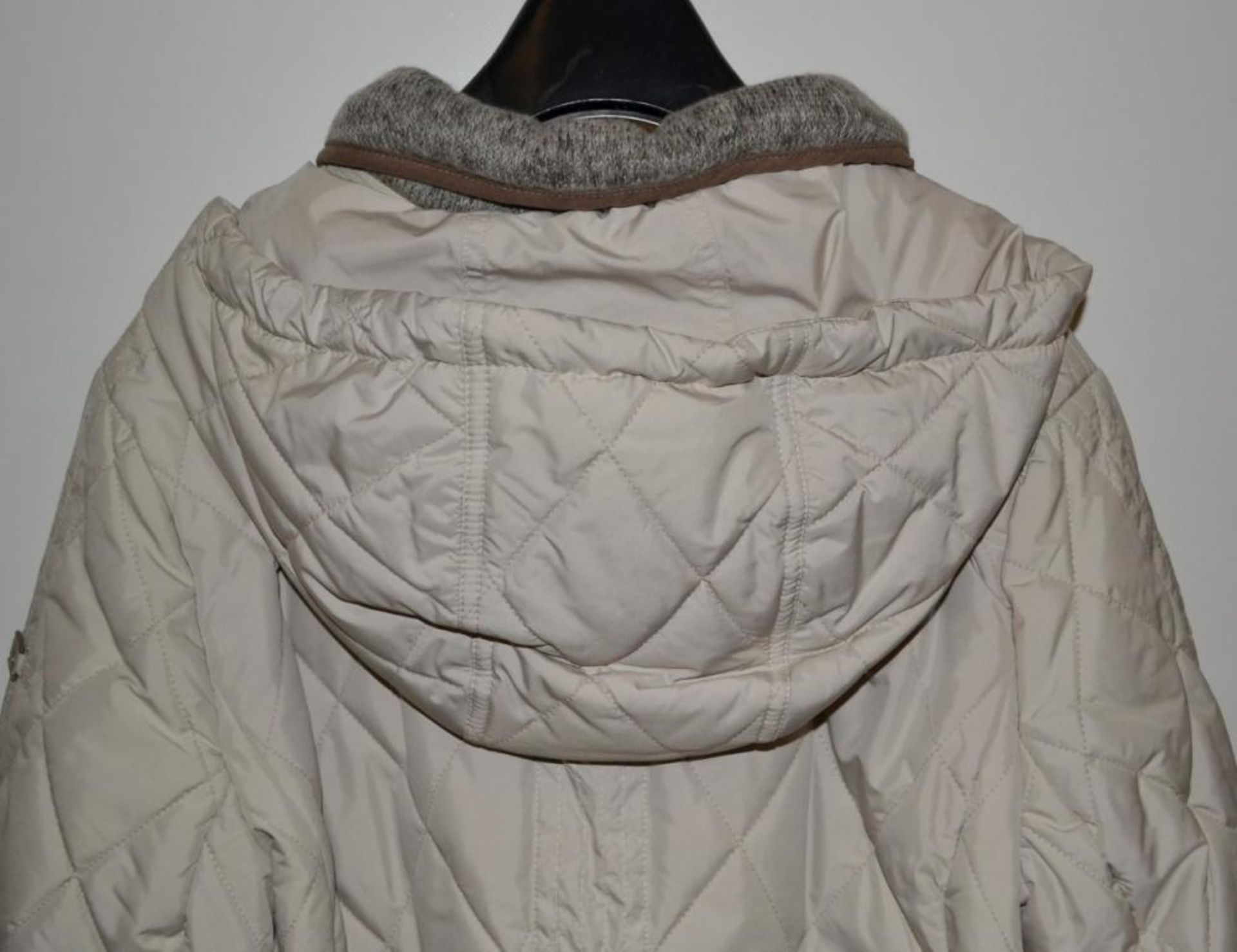 1 x Steilmann Feel KSTN C.o.v.e.r By Kirsten Womens Coat - Poly Down Filled Coat In Cream With Knitt - Image 9 of 9