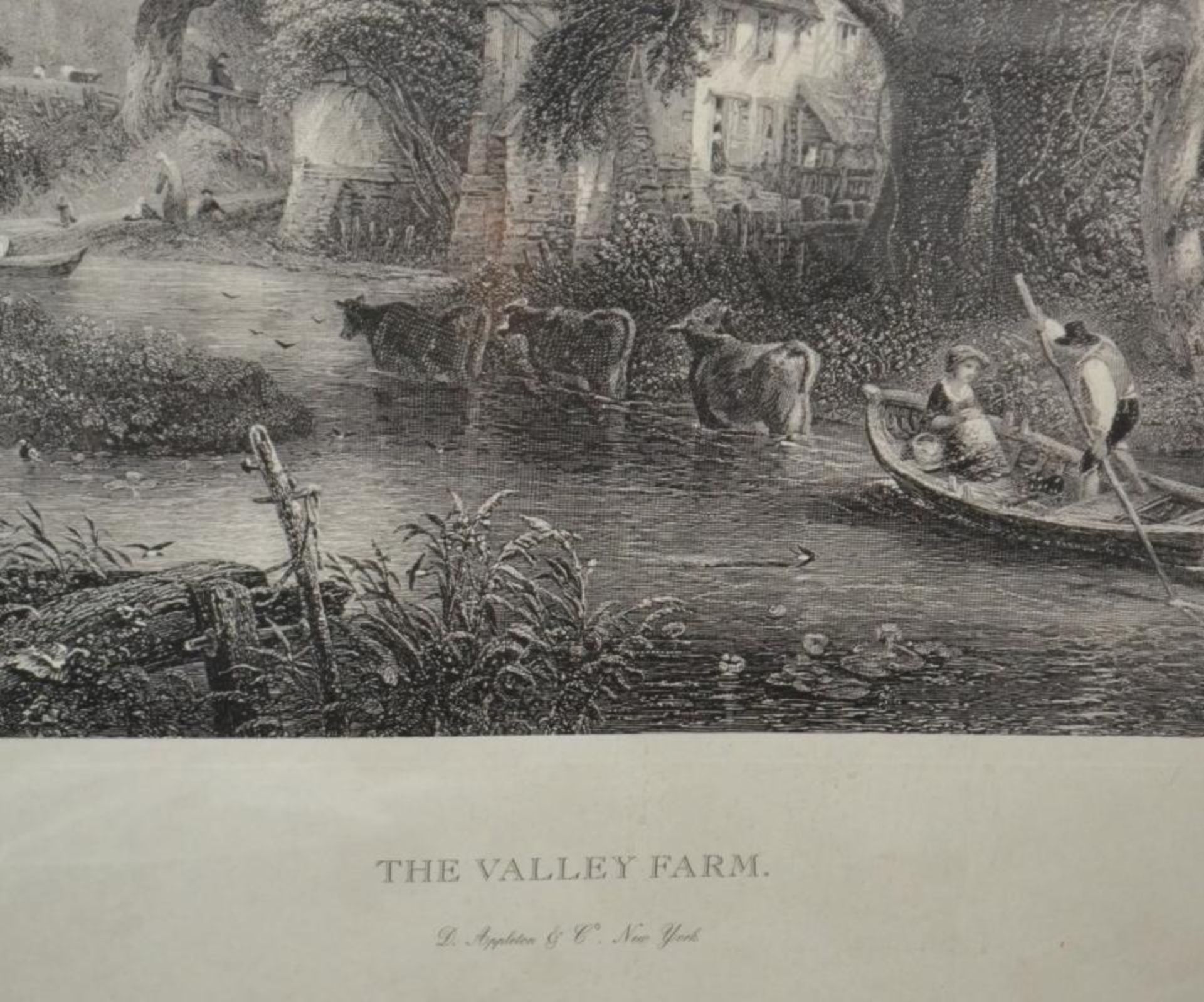 1 x Framed Picture THE VALLEY FARM By D Appleton & Co New York - 67 x 88 cms - Ref BB590 TFF - CL351 - Image 3 of 4