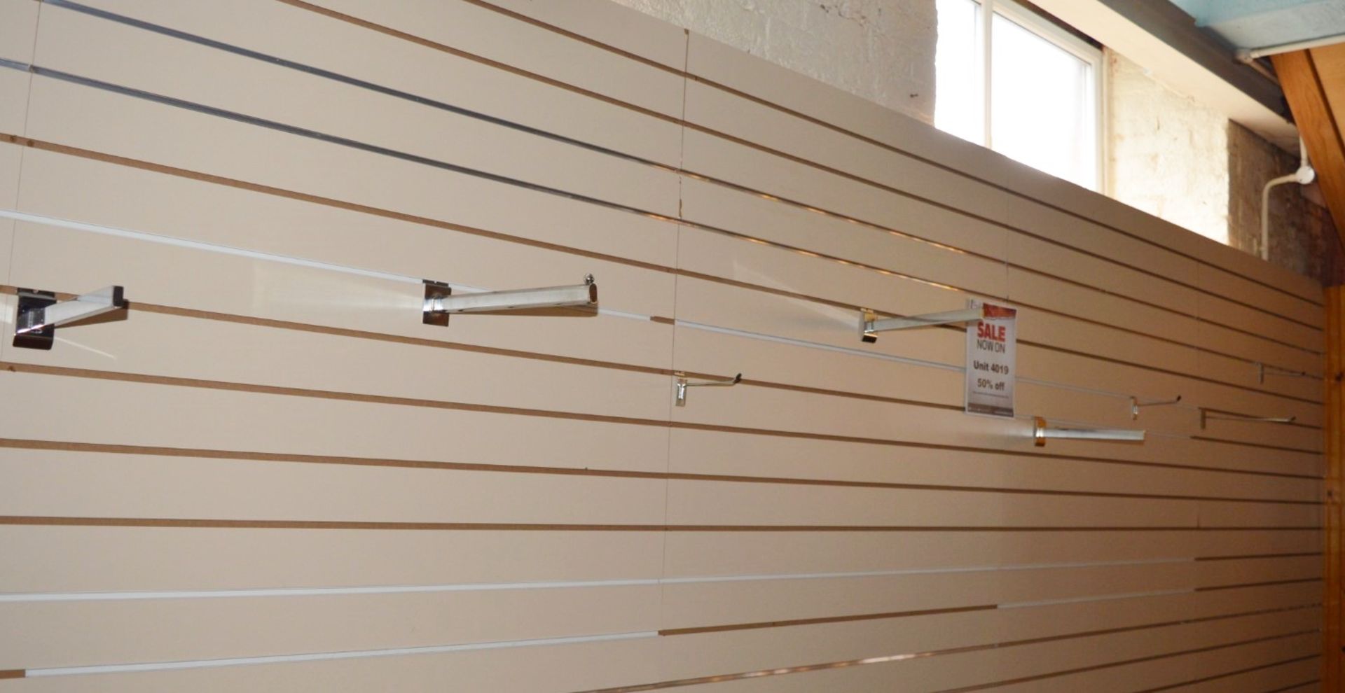 Approximately 300 x Slat Wall Rails - Various Styles and Sizes Included - Please See Pictures For - Image 19 of 19