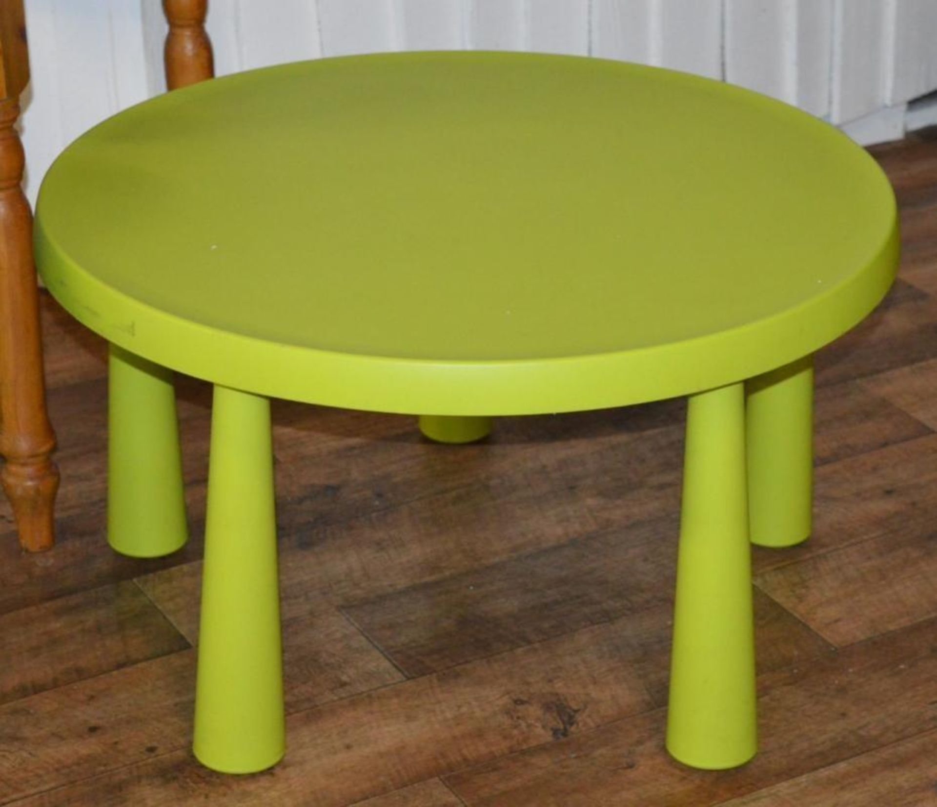 2 x Green Plastic Childrens Tables Four Chairs and Two Stools - Ref BB289 PTP - CL351 - Location: Ch - Image 2 of 2