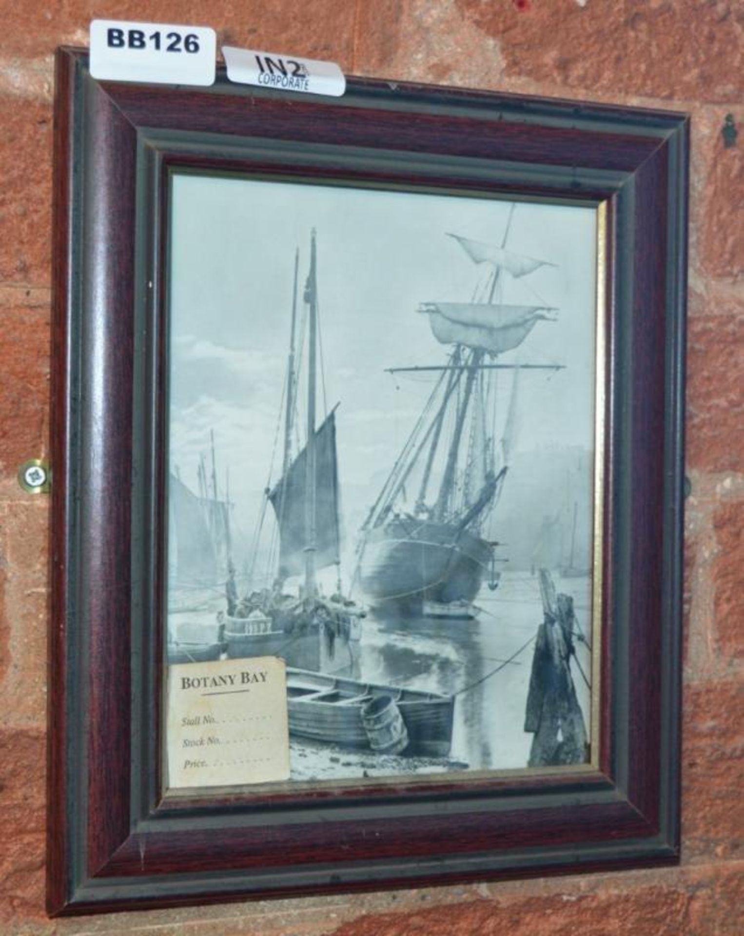 1 x Framed Maritime Picture - 28 x 34 cms - Ref BB126 SF - CL351 - Location: Chorley PR6