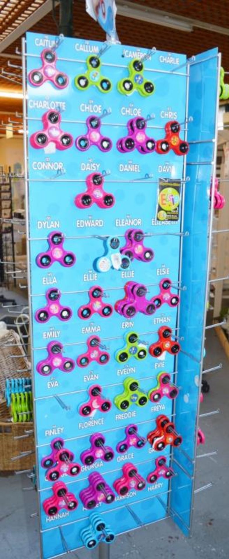 1 x Retail Carousel Display Stand With Approx 130 x Personalised Fidget Spinners - Unused Stock - Re - Image 3 of 5