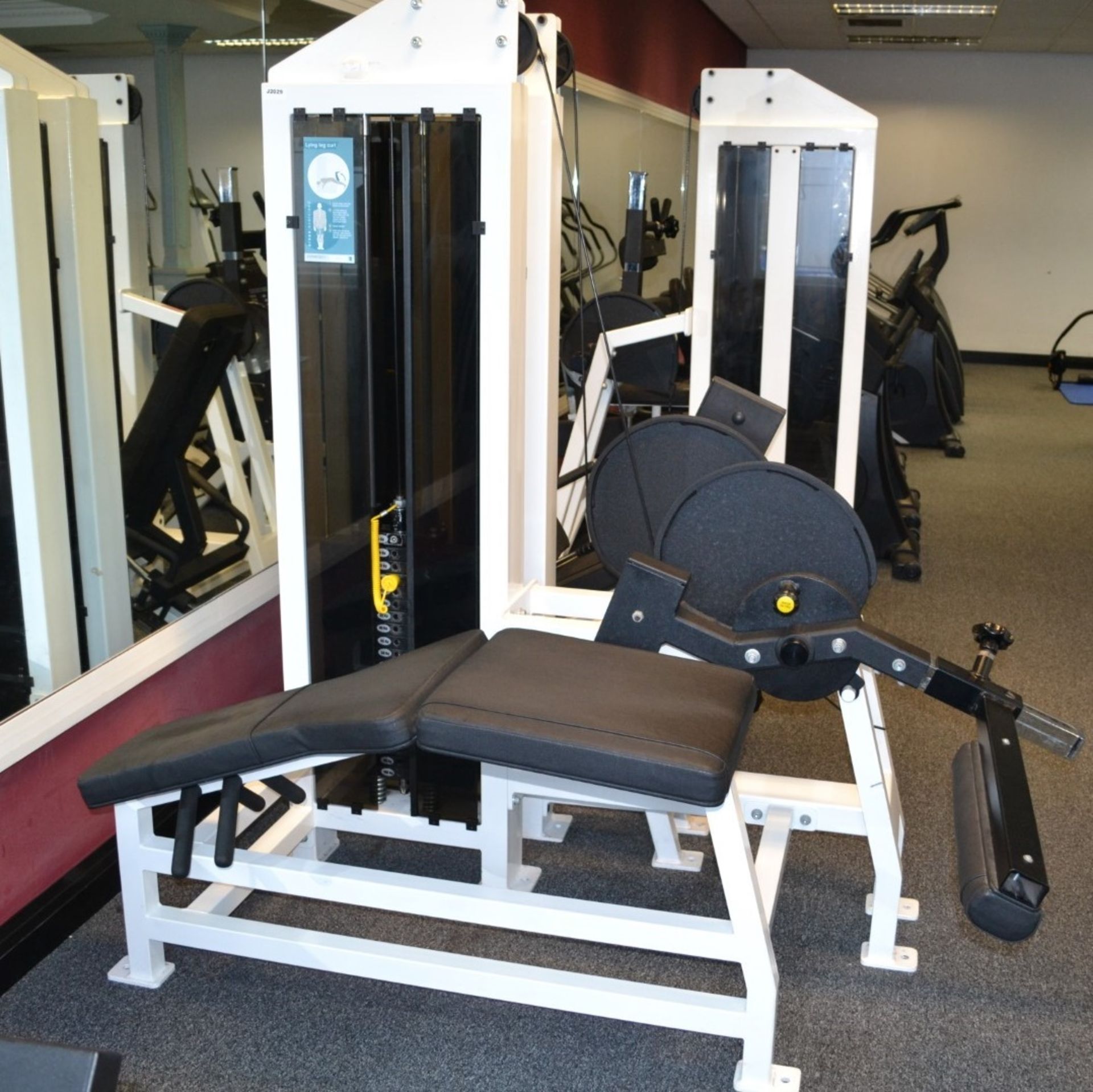 1 x Force Lying Leg Curl Pin Loaded Gym Machine With 100kg Weights - Ref: J2029 - Image 2 of 3