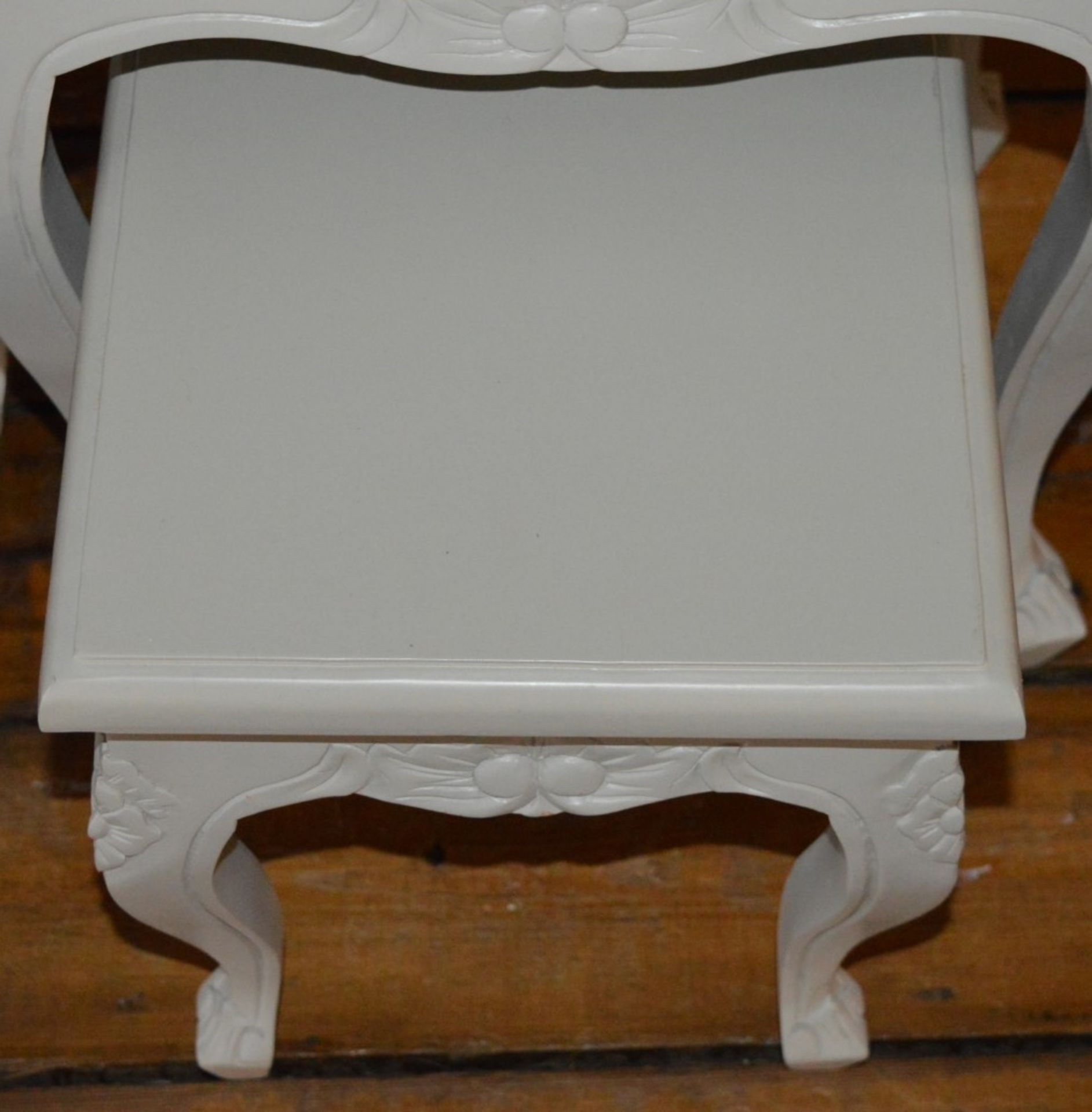 1 x Nest of Three Tables Finished in a Contemporary Grey - H61 x W59 x D45 cms - Ref BB1715 2F - - Image 2 of 6