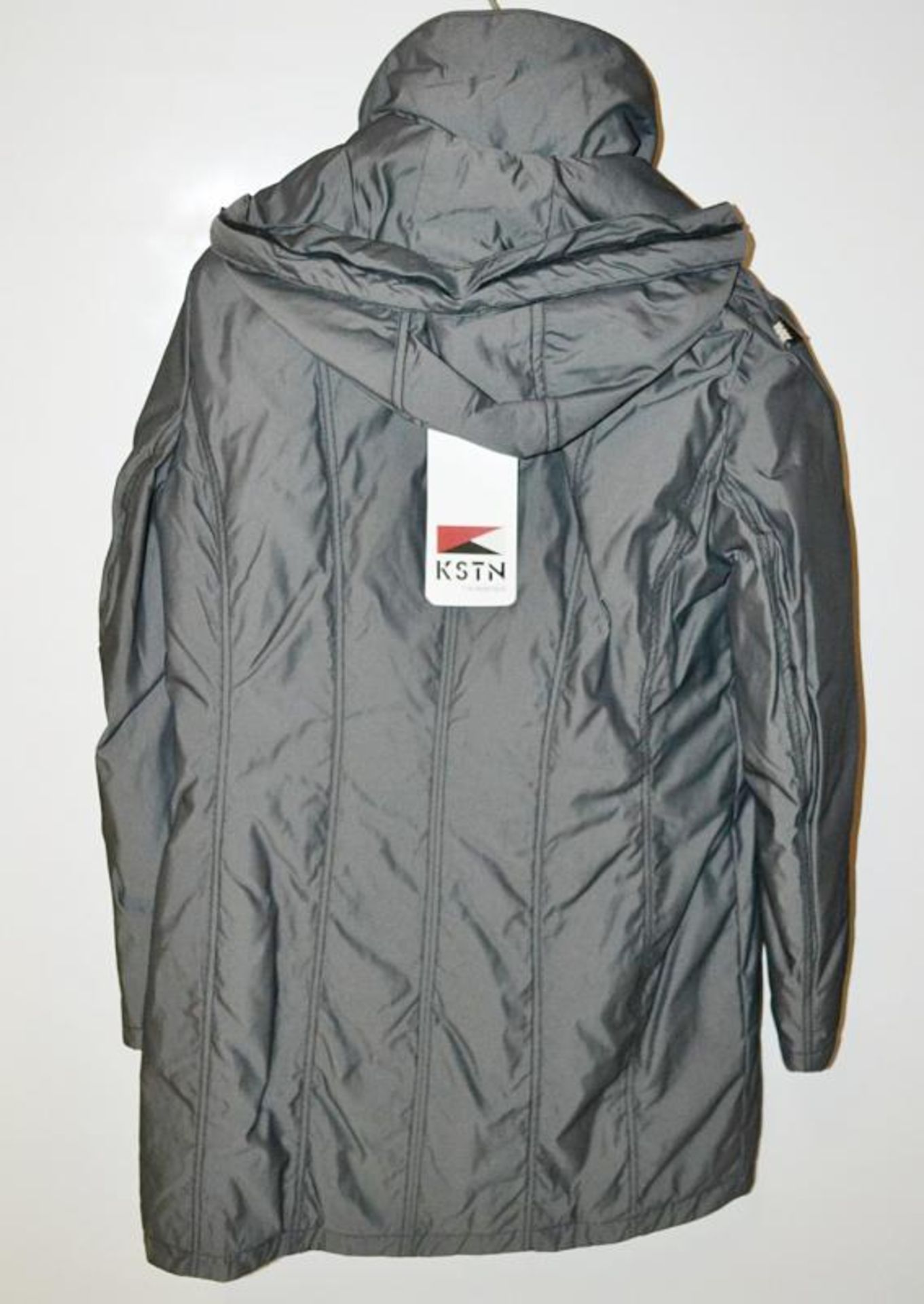 1 x Steilmann Feel C.o.v.e.r By Kirsten Womens Hooded Coat - Quilted, Poly Down Filled In Dark Grey, - Image 6 of 6