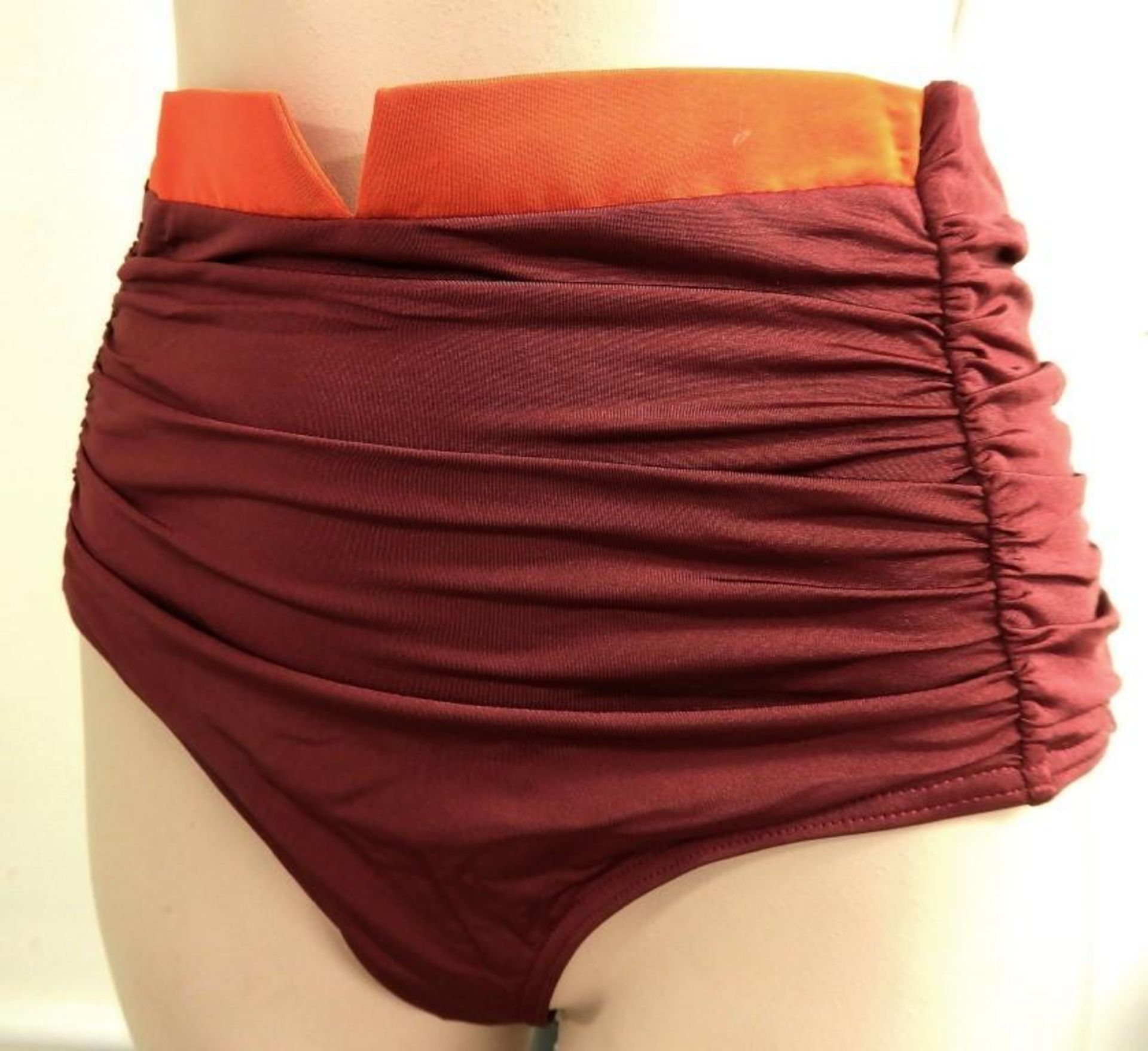 1 x Rasurel - Damson and Orange trim Bikini - R20357 Touquet -Shorty - Size 2C - UK 32 - Fr 85 - EU/ - Image 5 of 6