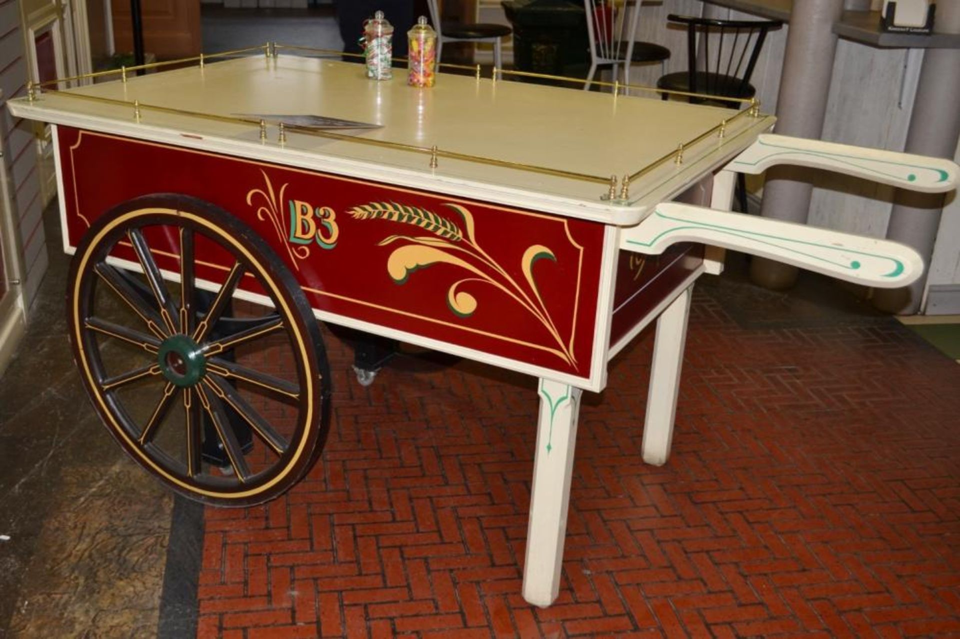 1 x Vintage Botany Bay Hand Made Sweet Cart - H93 x W100 x L157/200 cms - Ref BB677 GF - CL351 - - Image 6 of 6