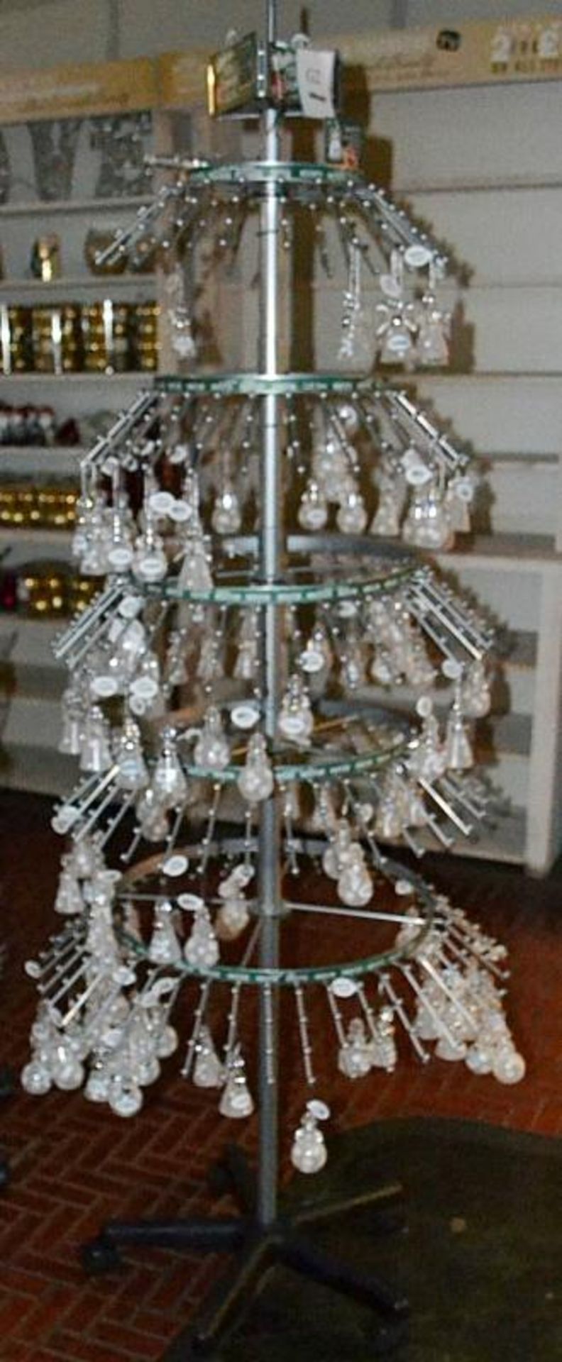 1 x Retail Carousel Display Stand With Approx 100 x Personalised Angel & Snowman Decorations - Ref B - Image 4 of 4