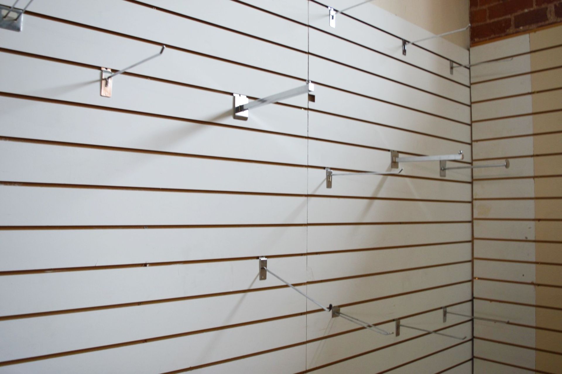 Approximately 300 x Slat Wall Rails - Various Styles and Sizes Included - Please See Pictures For - Image 4 of 19