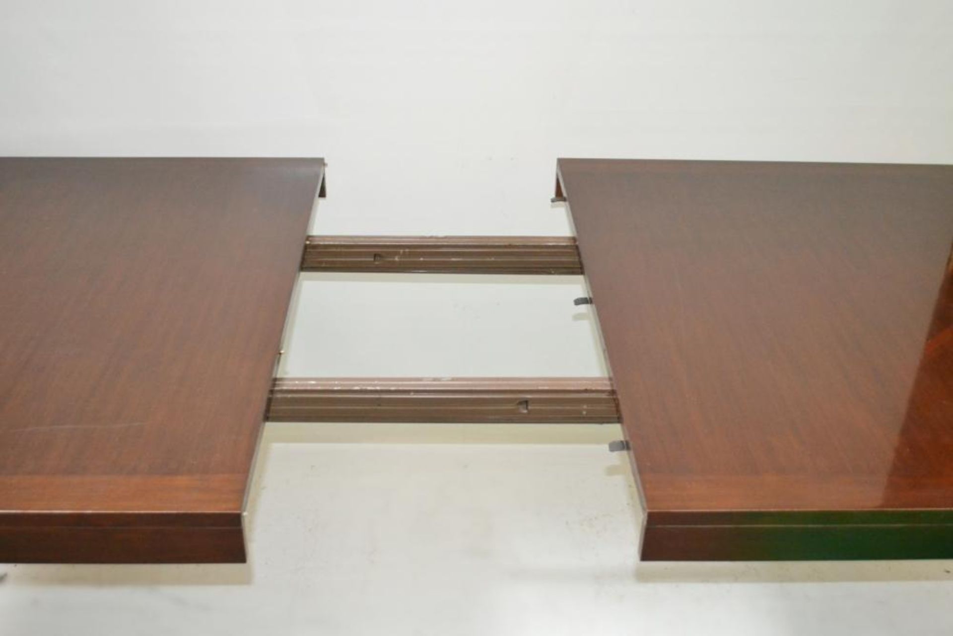 1 x BARBARA BARRY "Perfect Parsons" Dining Table In Dark Walnut - Includes Extensions Leaves - 2.8 M - Image 3 of 17