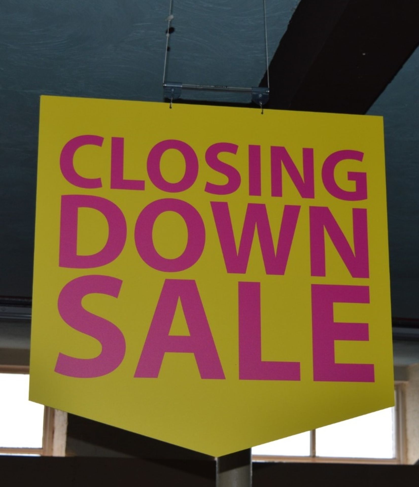 6 x Various Suspended Retail / Store Signs - Closing Down Sale, Paypoint, Changing Rooms etc - Ref - Image 6 of 6