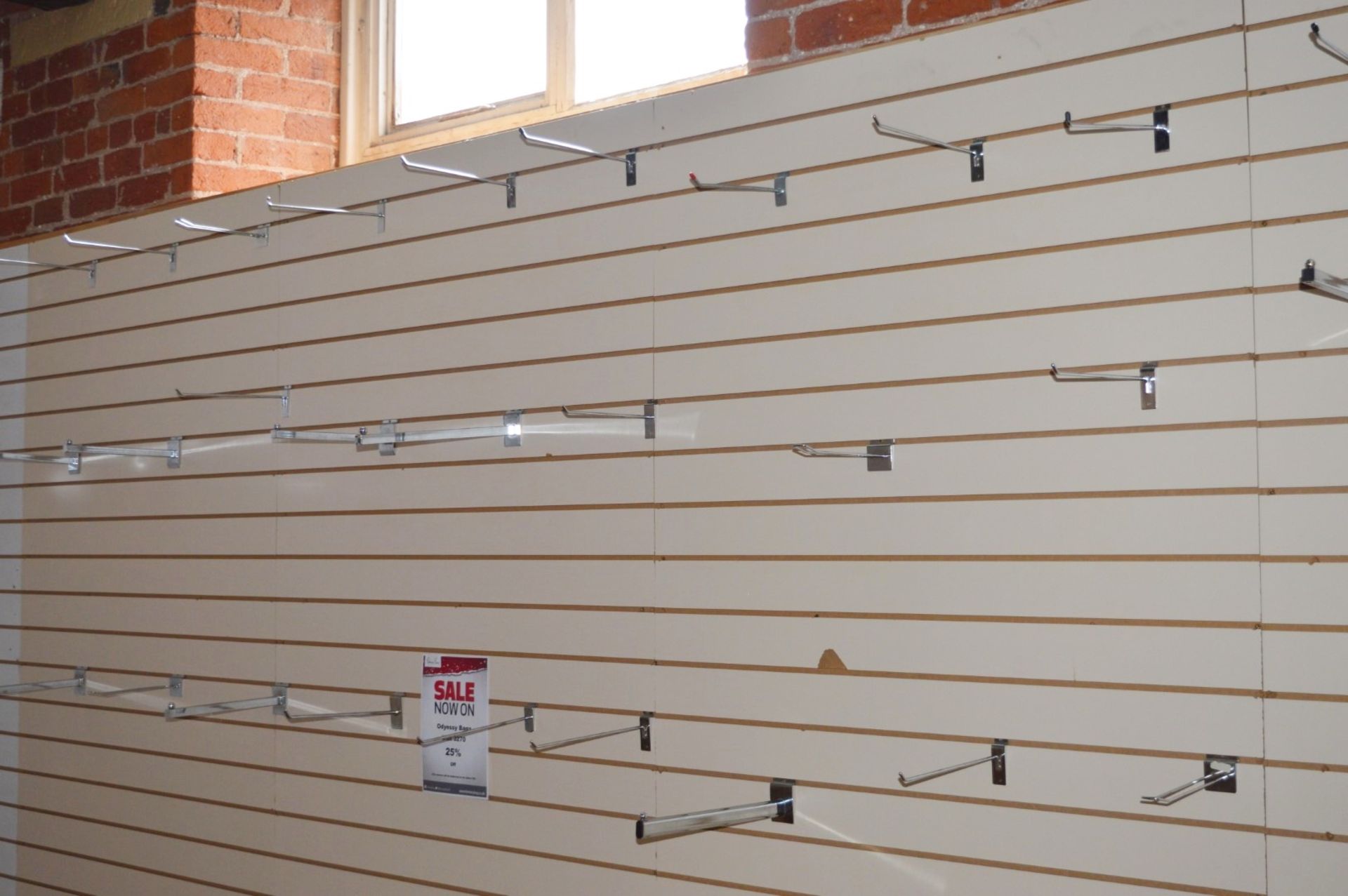 Approximately 300 x Slat Wall Rails - Various Styles and Sizes Included - Please See Pictures For - Image 18 of 19