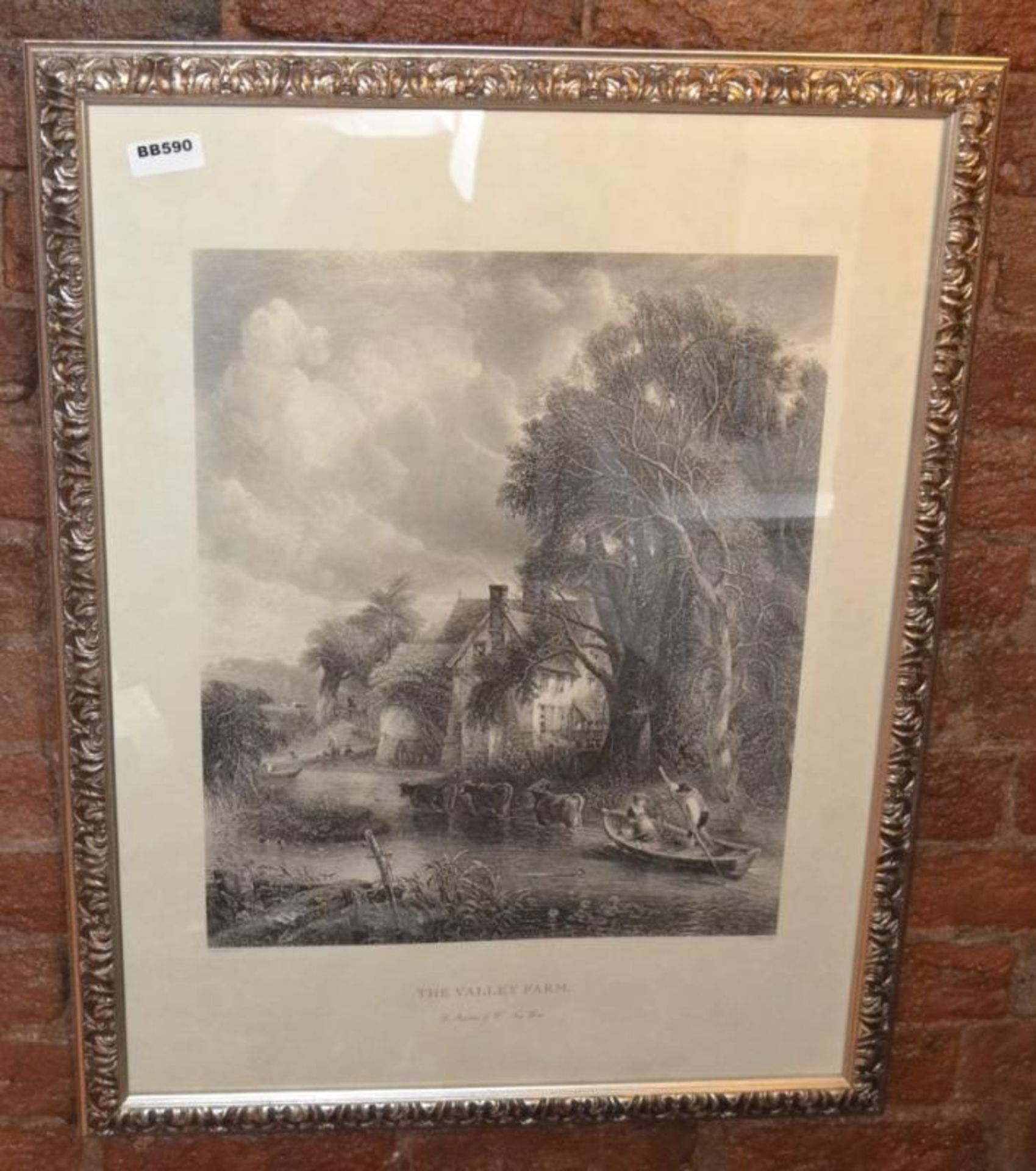 1 x Framed Picture THE VALLEY FARM By D Appleton & Co New York - 67 x 88 cms - Ref BB590 TFF - CL351