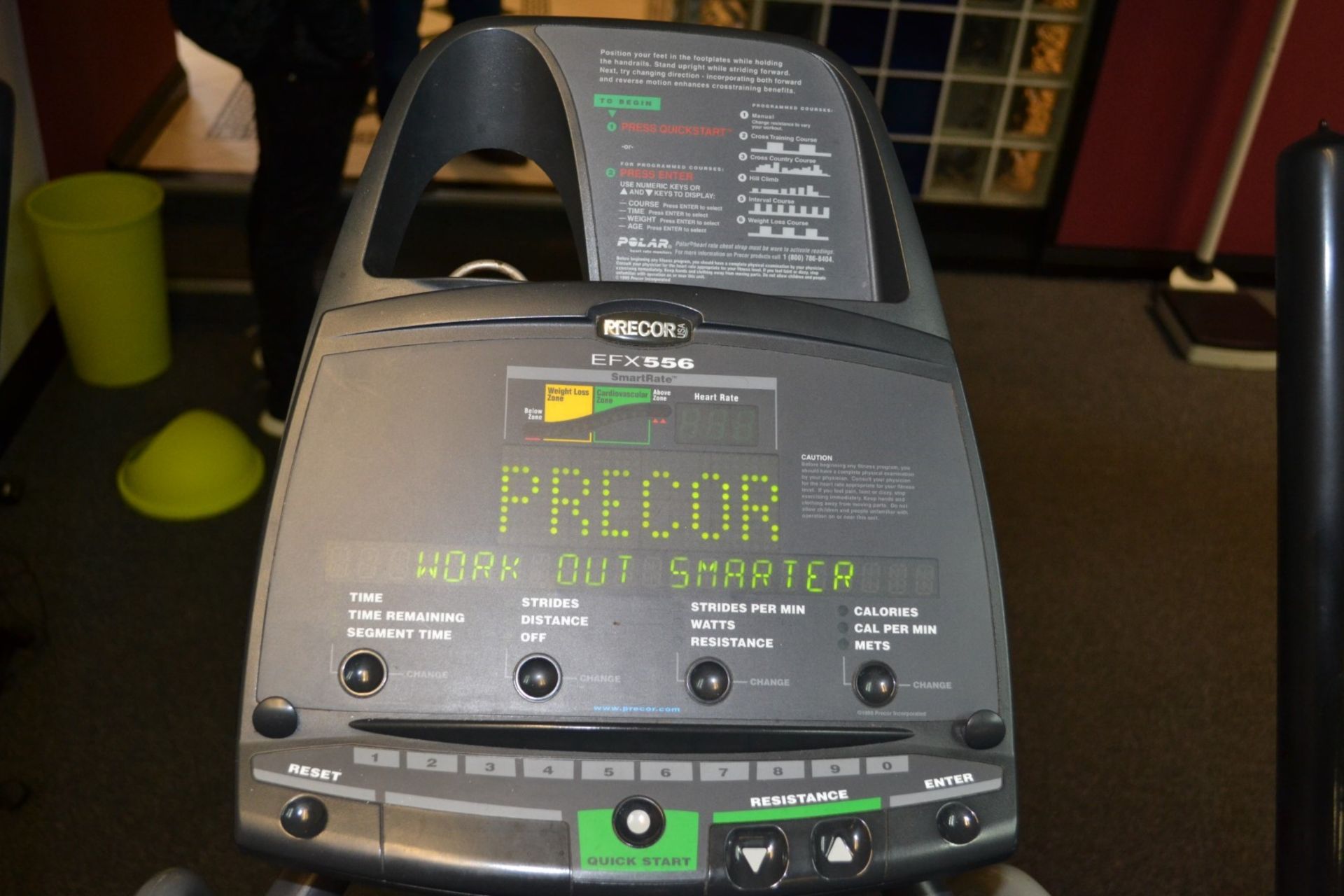 1 x Precor EFX556 Cross-Trainer Machine - Dimensions: H165 x L190 x W75cm - Ref: J2049/1FG - CL356 - - Image 3 of 4