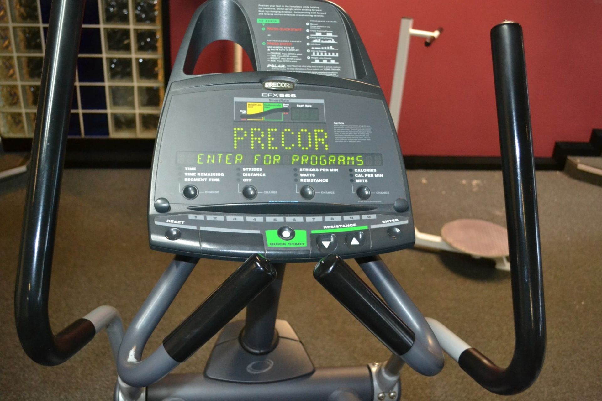 1 x Precor EFX556 Cross-Trainer Machine - Dimensions: H165 x L190 x W75cm - Ref: J2048/1FG - CL356 - - Image 3 of 3