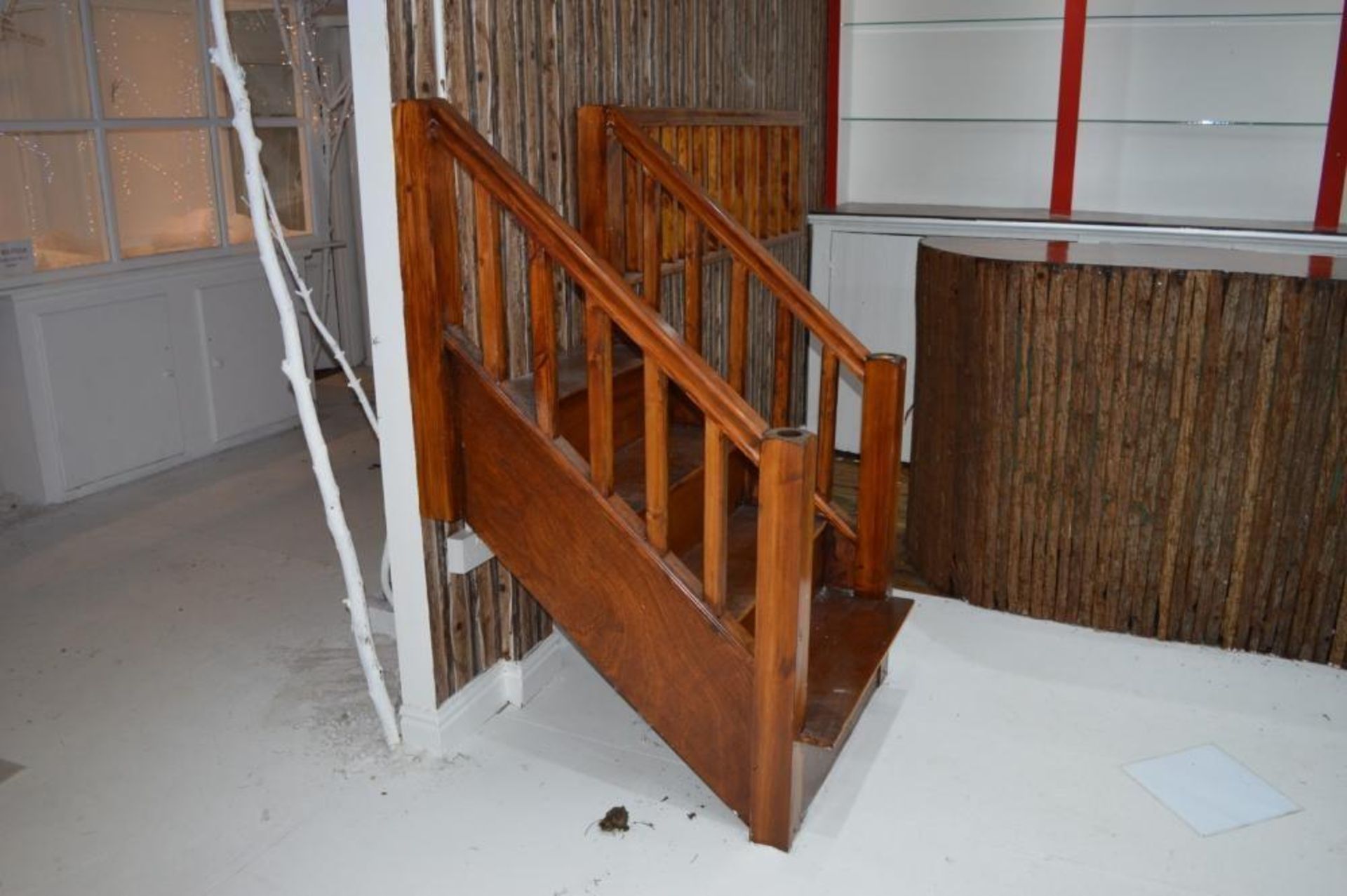 1 x Four Step Wooden Staircase - H154 x W87 cms - Ref BB354 TF - CL351 - Location: Chorley PR6 - Image 3 of 3