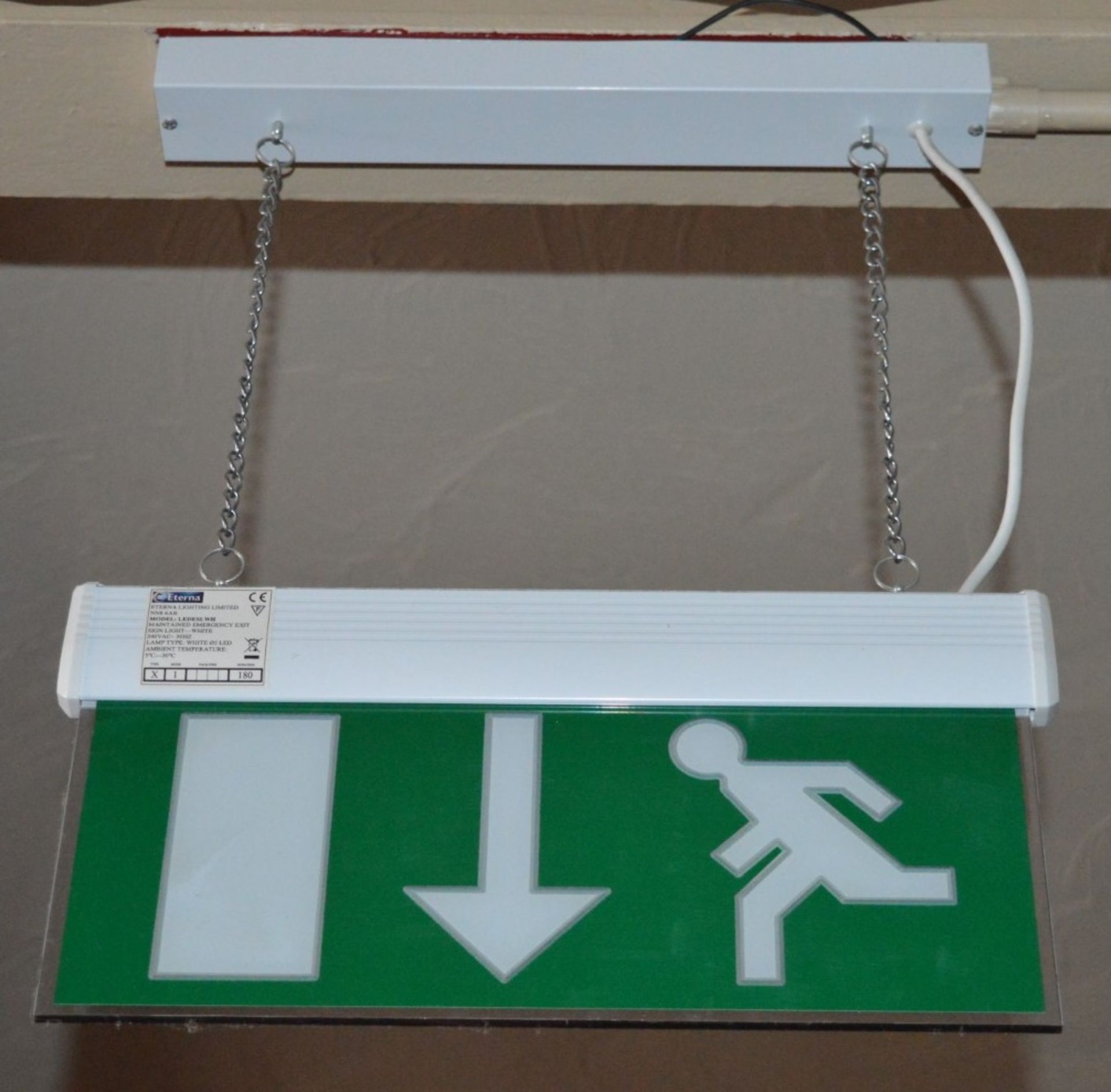 1 x Eterna Maintained Emergency Exit Sign - Ref BB1118  - CL351 - Location: Chorley PR6 - Image 2 of 2