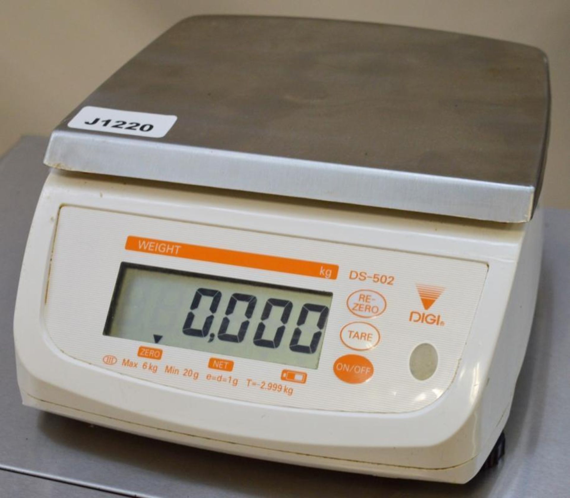 1 x Marsden Digi DS-502 Wipe Down Bench Scales With AC Adaptor - CL282 - Ref J1220 - Location: Altri