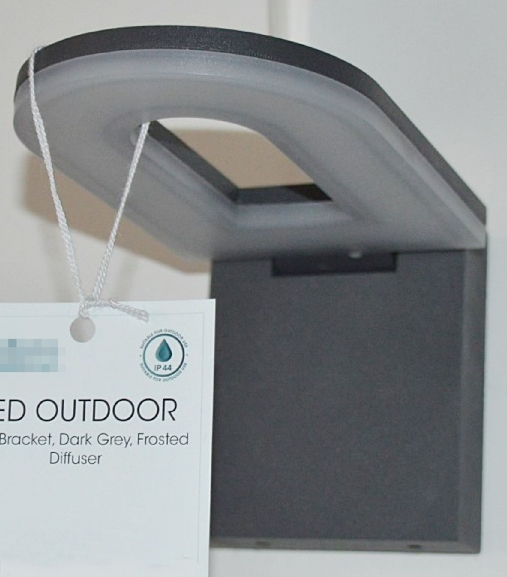 1 x Aluminium IP44 Grey Led Outdoor Wall Light Frosted Diffuser - Ex Display - RRP £56.40 - Image 2 of 2