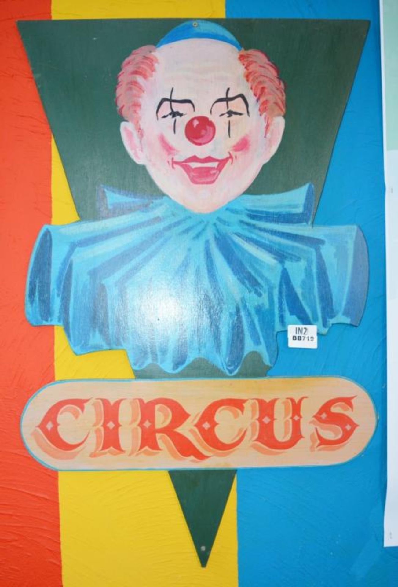 1 x Wooden Circus Clown Wall Plaque - 35 x 24 Inch - Ref BB719 - CL351 - Location: Chorley PR6 - Image 2 of 2