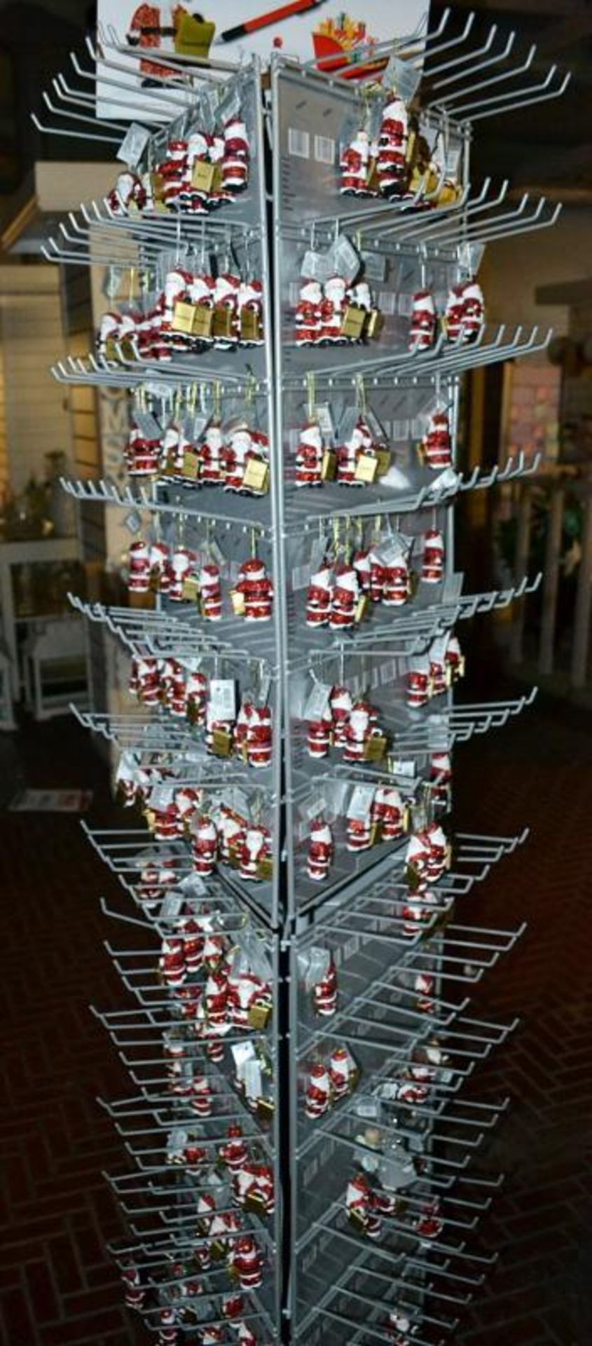 1 x Retail Carousel Display Stand With Approx 200 x Personalised Father Christmas Decorations - Ref - Image 3 of 4