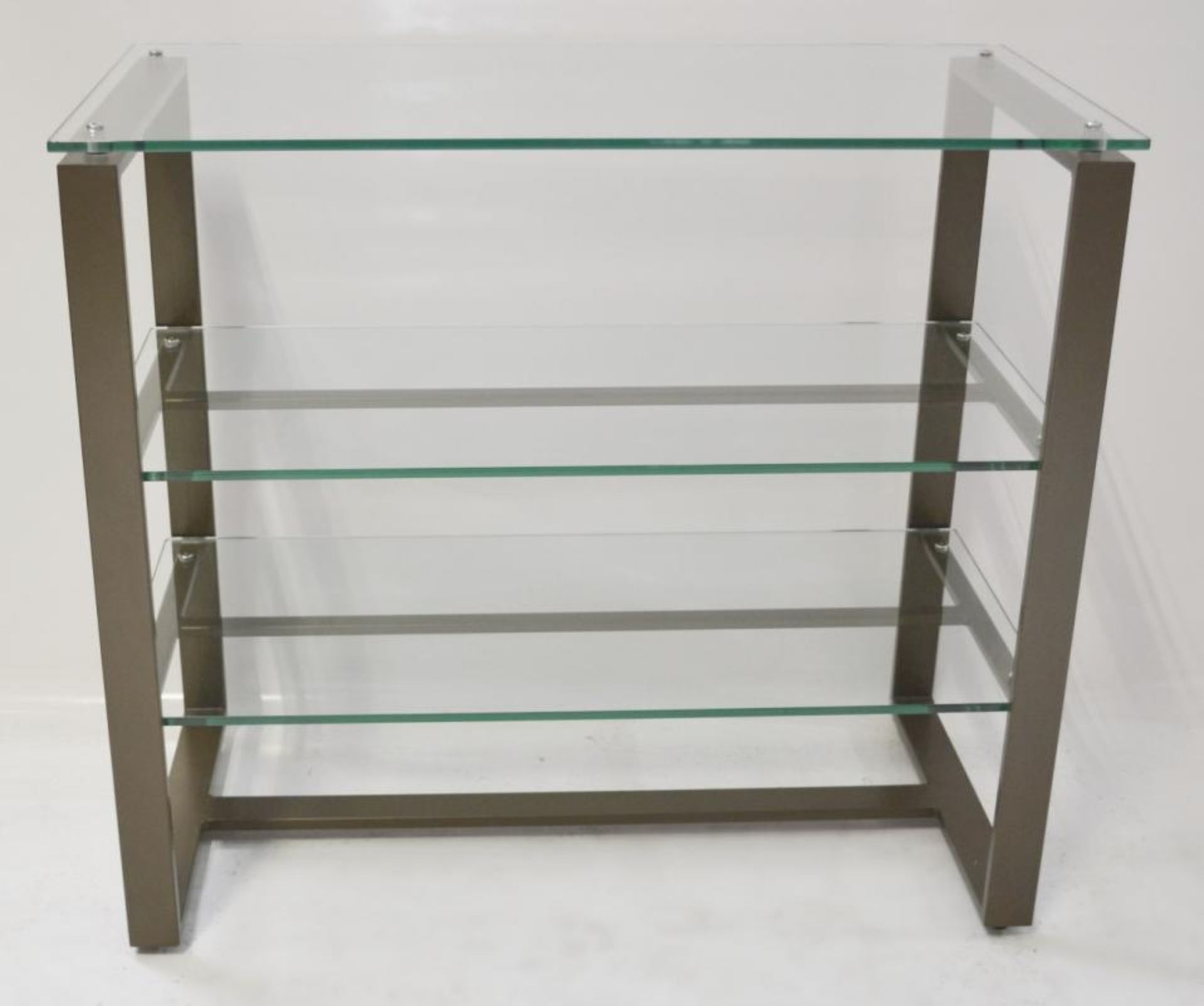 8 x Medium Contemporary Retail Glass Display Units With Sturdy Metal Frames and Three Shelves - - Image 3 of 9