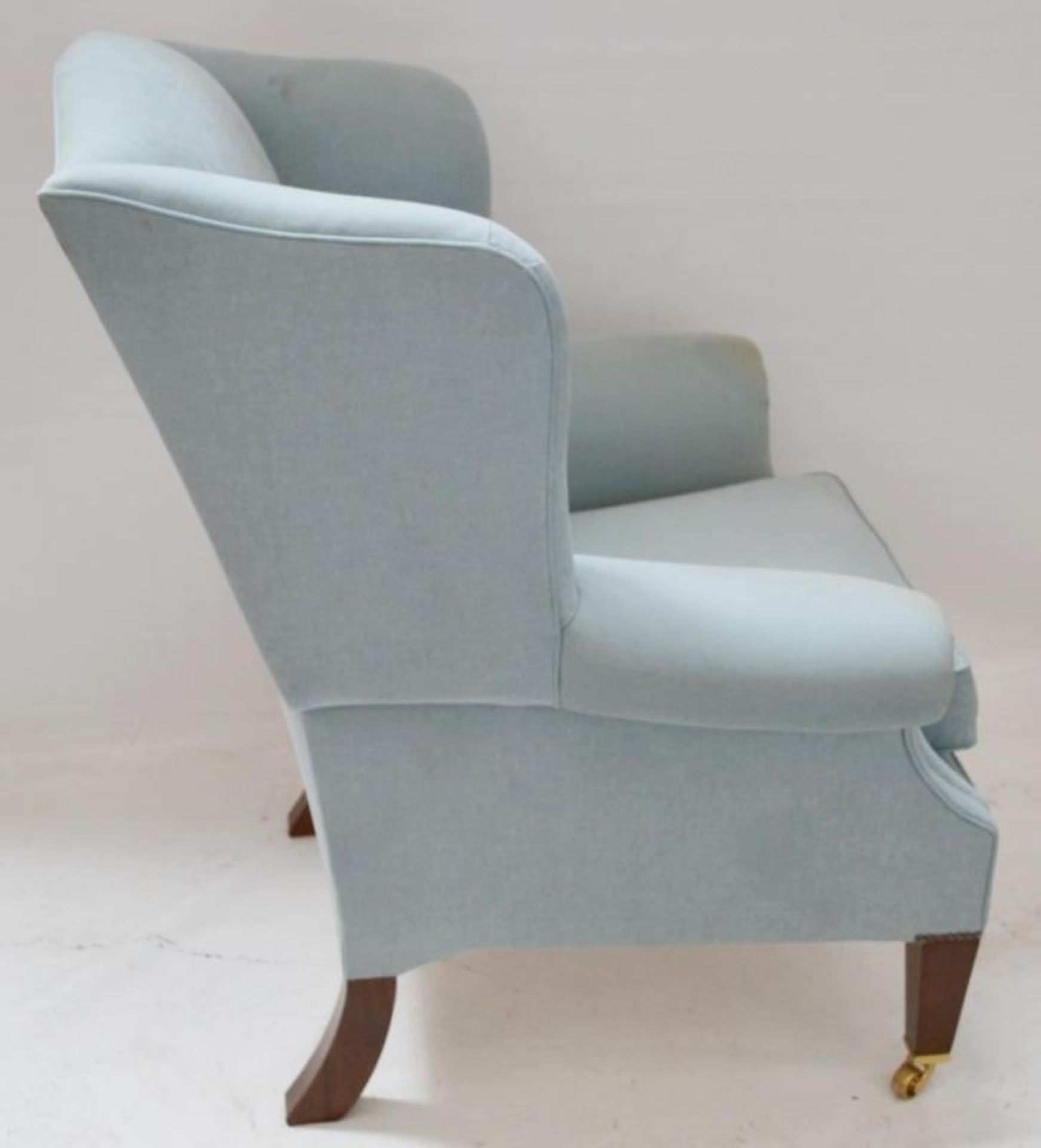 1 x Duresta "Somerset" Wing Chair Light Blue - Please Read Description - Dimensions: 113H x 91W x 92 - Image 3 of 10