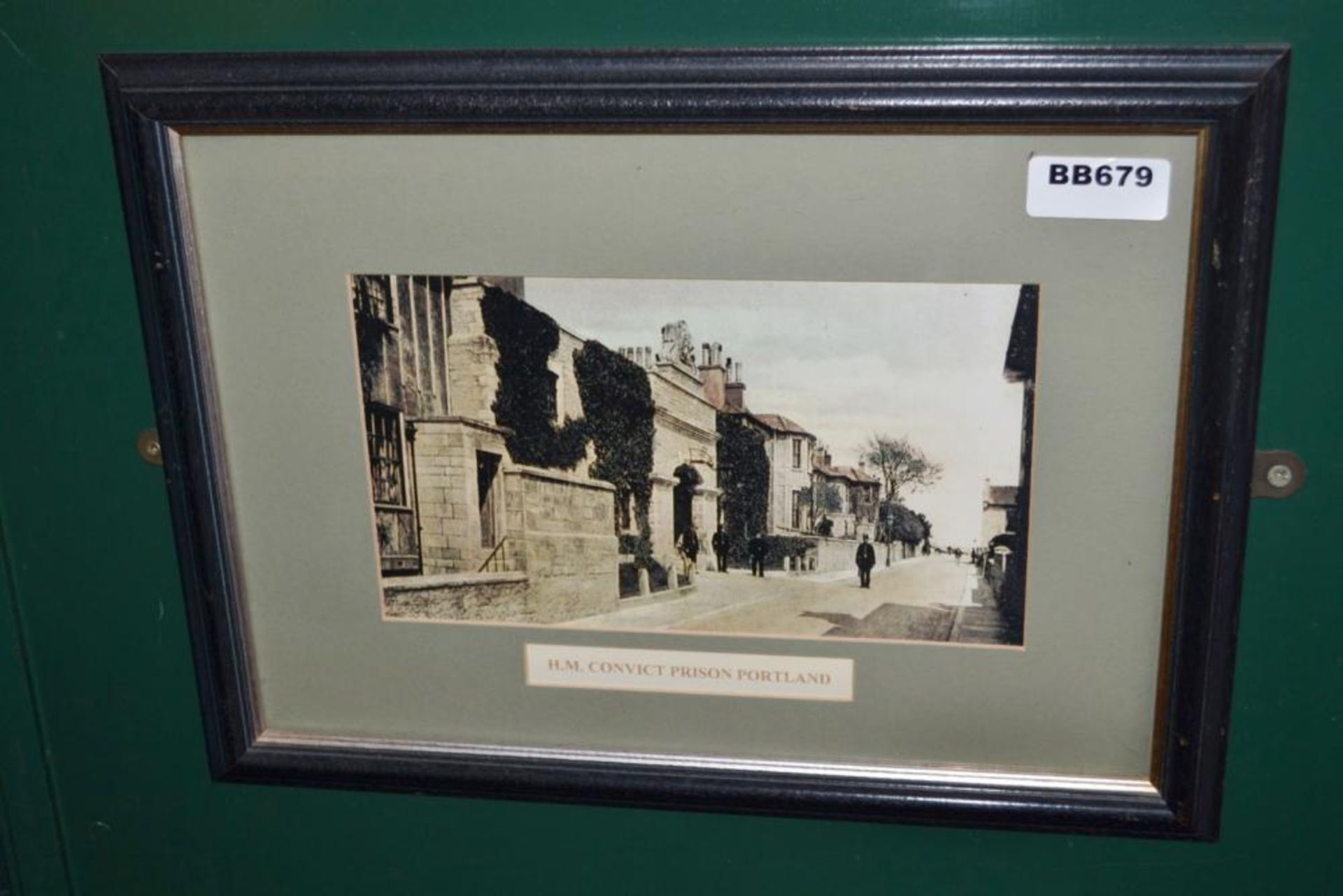 1 x Framed Picture of H.M. Convict Prison Portland - 44 x 34 cms - Ref BB679 GF - CL351 - Location: