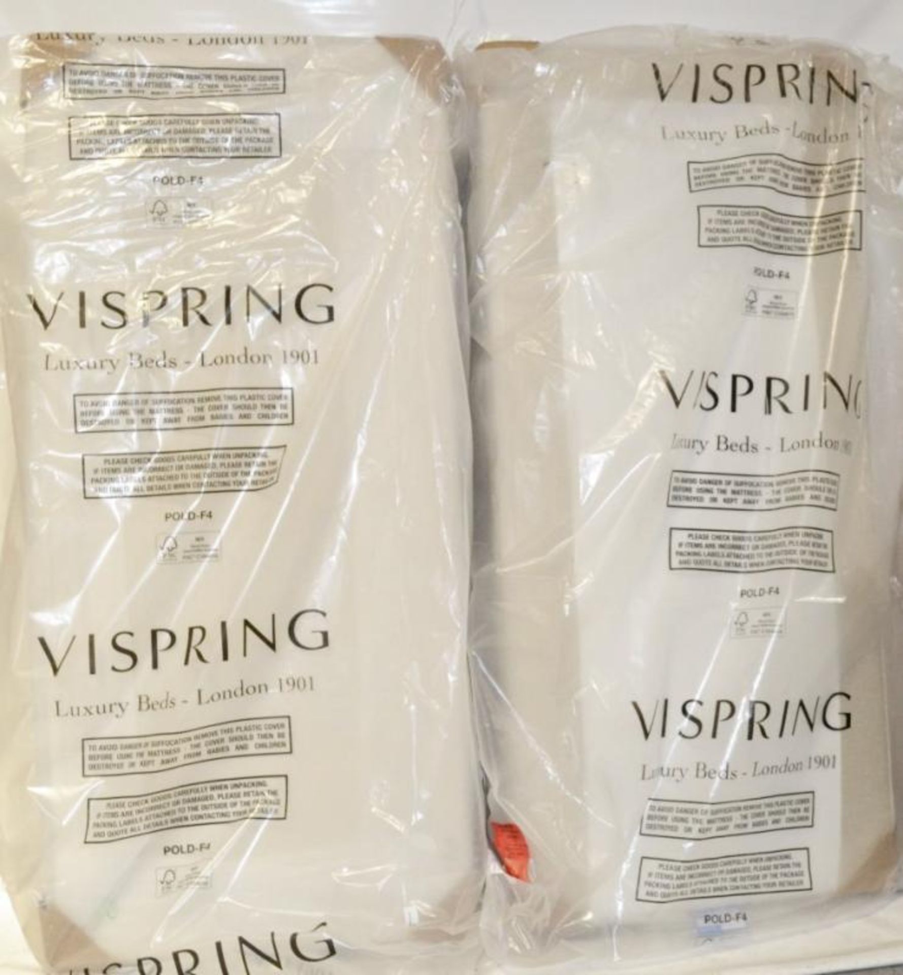 1 x Vispring Prestige Divan Pocket-sprung SUPERKING Bed Base - Dimensions: 180 x 200cm - Ref: 625267