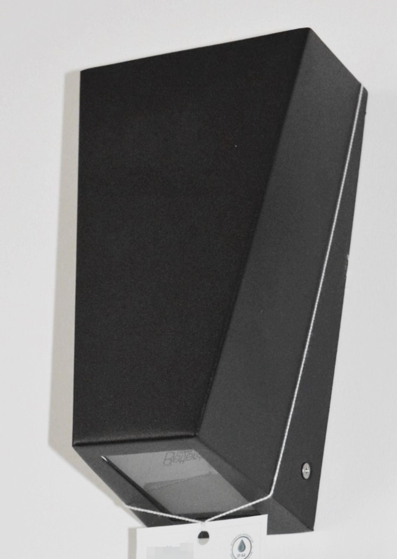 1 x Black IP44 2-Light Outdoor Wall Bracket With Frosted Glass - Ex Display Stock - Ref: J219 - Image 2 of 2