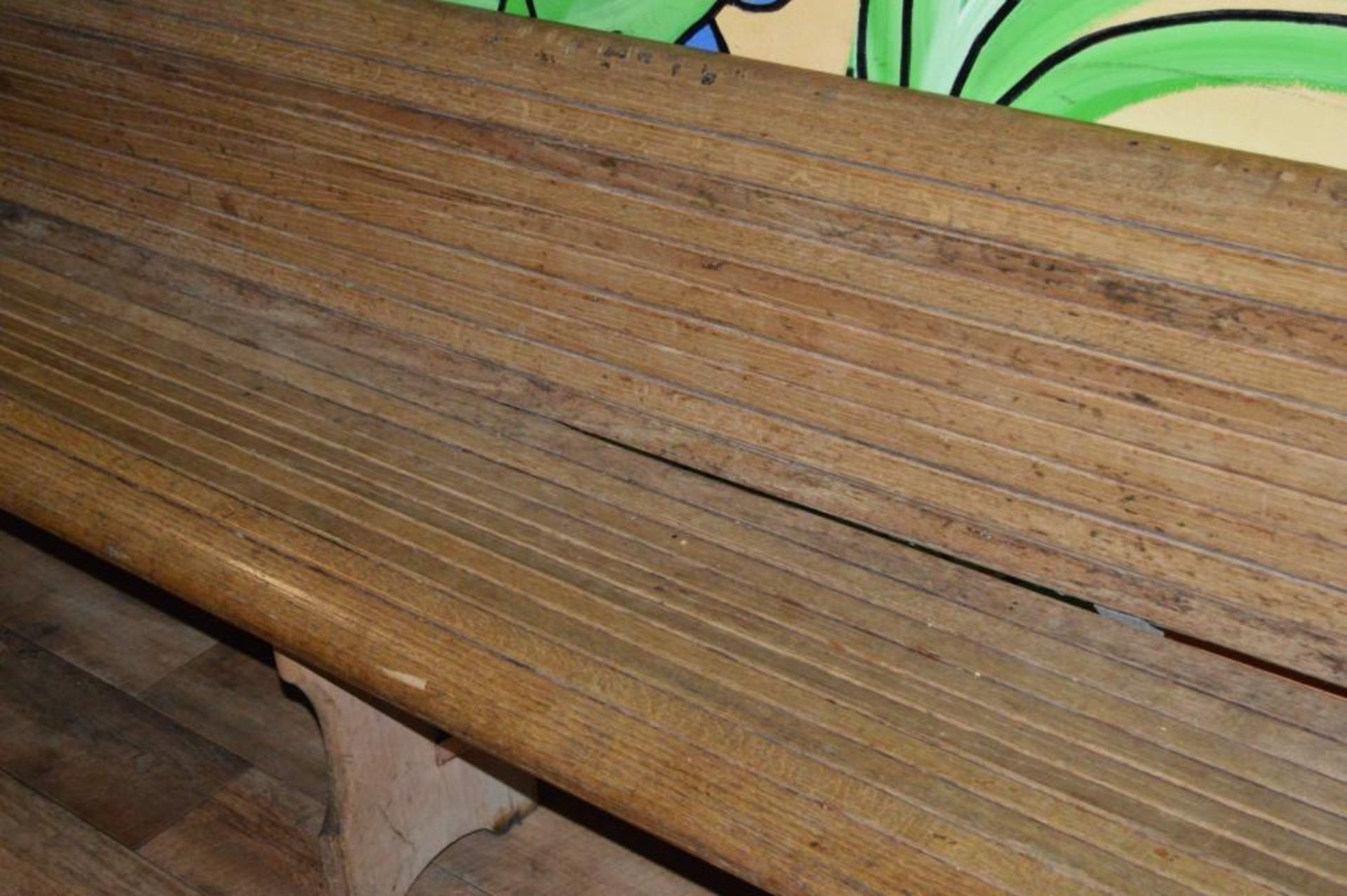1 x Vintage Church Pew Seating Bench - Width 250 cms - Ref BB299 PTP - CL351 - Location: Chorley - Image 3 of 4