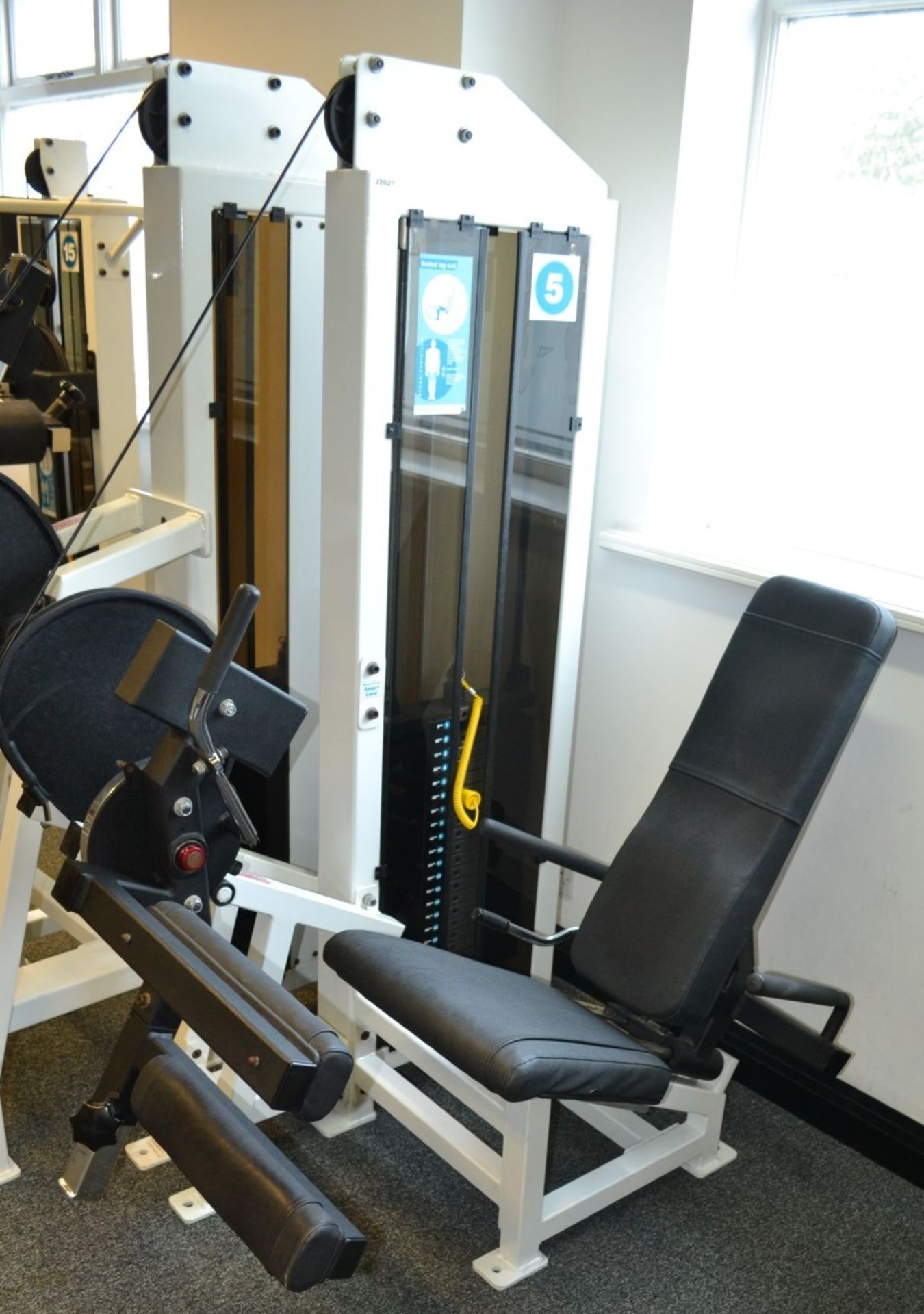 1 x Force Seated Leg Curl Pin Loaded Gym Machine With 100kg Weights - Ref: J2027 - Image 2 of 4