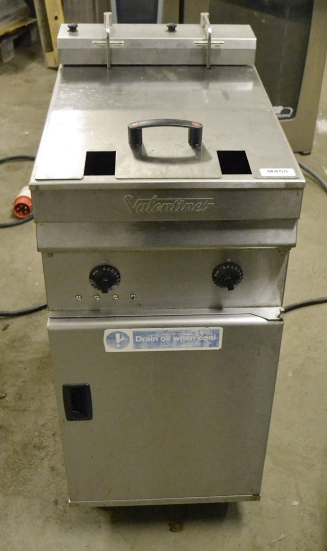 1 x Valentine Freestanding Electric Twin Basket Fryer - Approx 15 Litre Capacity - Easy Clean Stainl