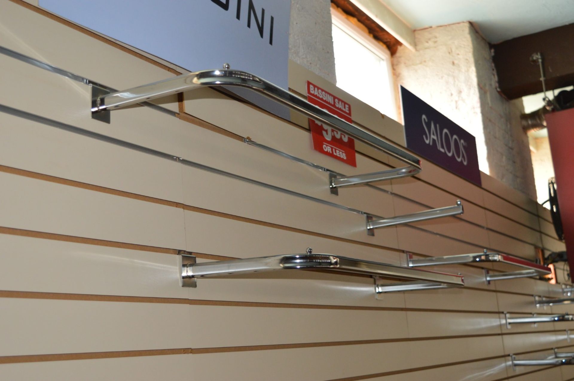 Approximately 300 x Slat Wall Rails - Various Styles and Sizes Included - Please See Pictures For - Image 10 of 19