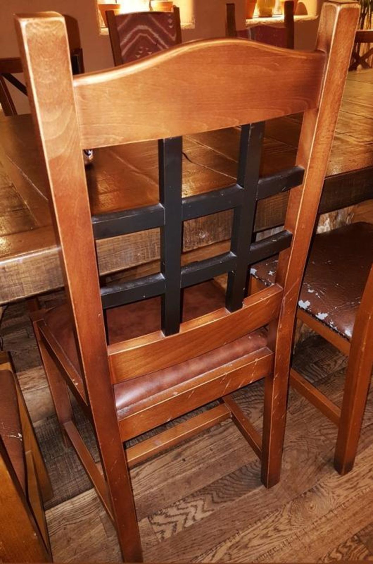 30 x Assorted Wooden Dining Chairs From Mexican Themed Restaurant -  Various Styles Included - CL363 - Image 4 of 10