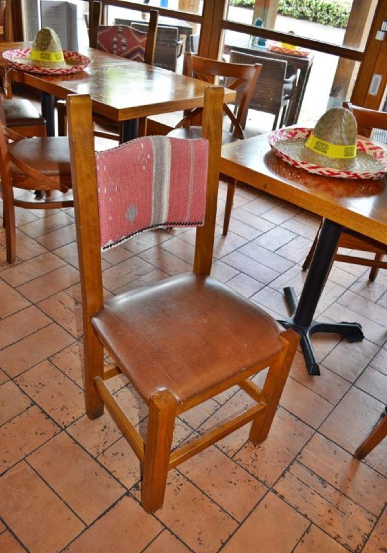 30 x Assorted Wooden Dining Chairs From Mexican Themed Restaurant -  Various Styles Included - CL363 - Image 9 of 10