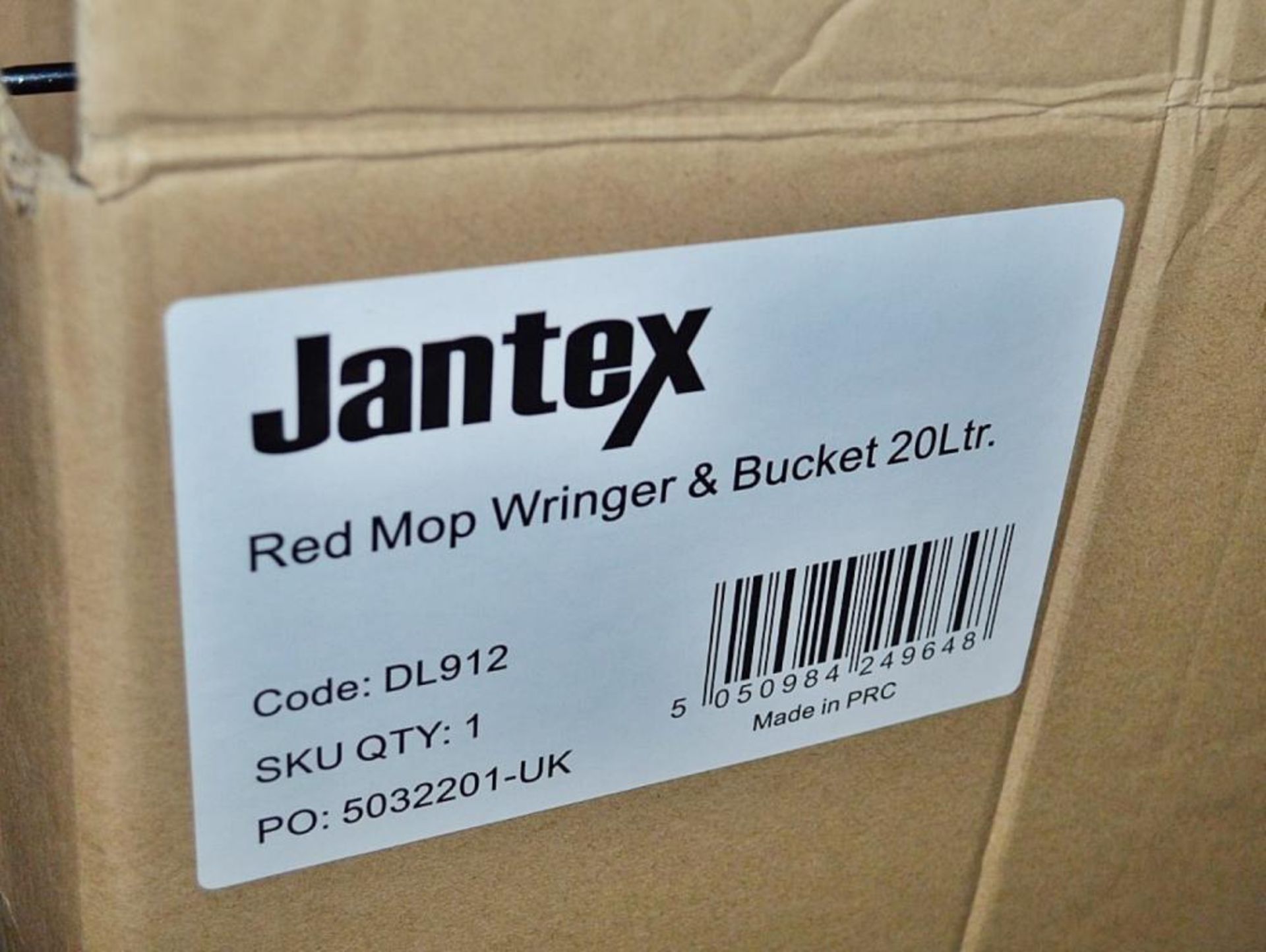 1 x Boxed Jantex 20 Litre Mop Bucket and Wringer - Unused - Red - CL363 - Location: Stevenage SG1 - Image 2 of 2