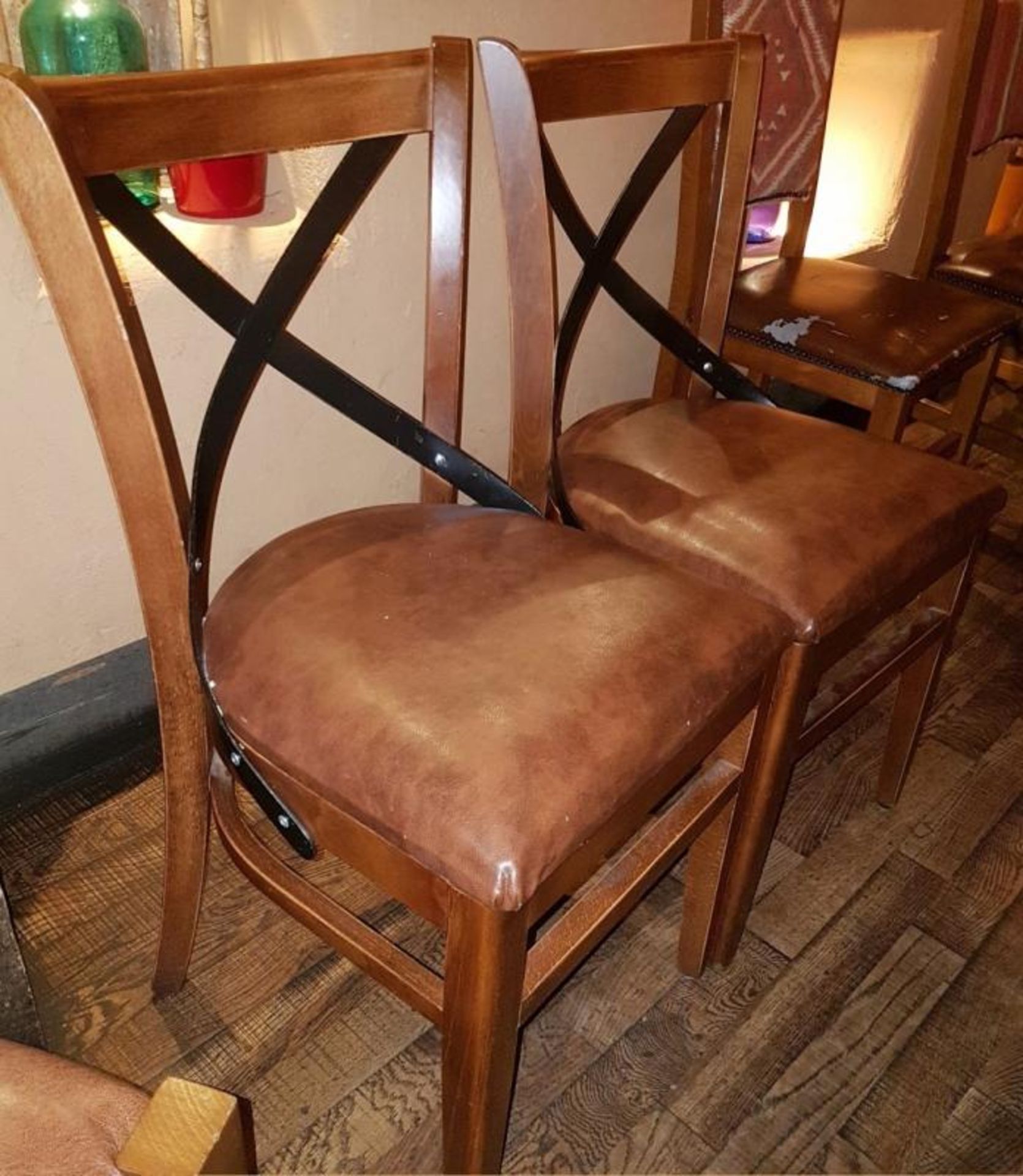 30 x Assorted Wooden Dining Chairs From Mexican Themed Restaurant -  Various Styles Included - CL363 - Image 5 of 10