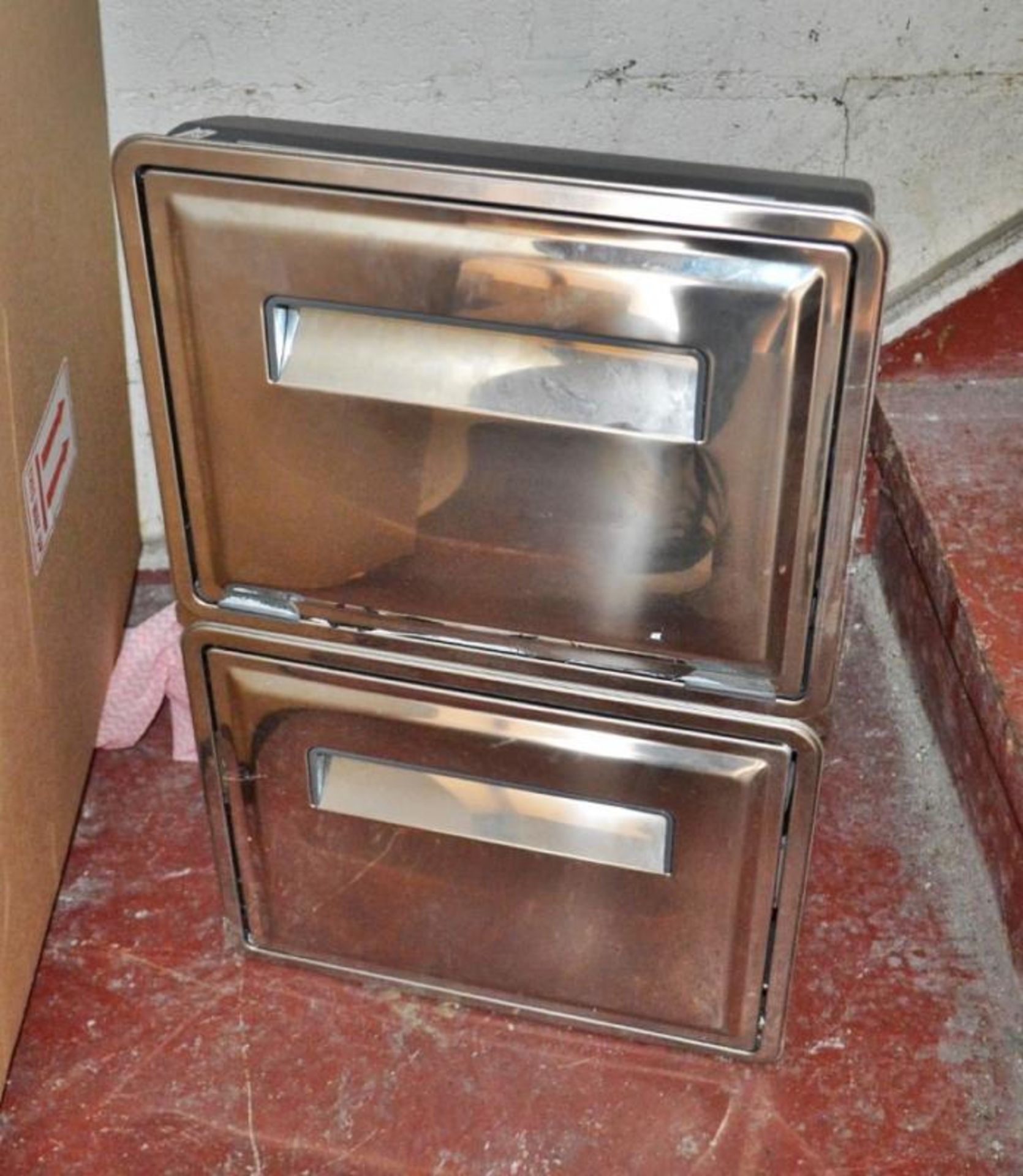 1 x Coffee Ground Double Hopper - AG14 Double - Stainless Steel Finish - CL363 - Location: Stevenage