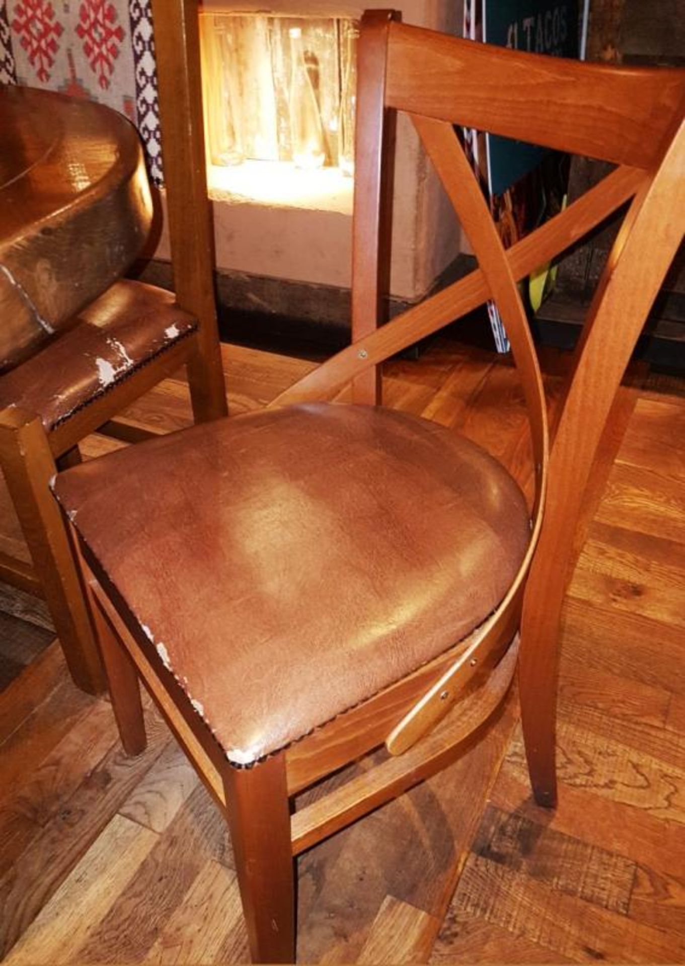 30 x Assorted Wooden Dining Chairs From Mexican Themed Restaurant -  Various Styles Included - CL363 - Image 3 of 10