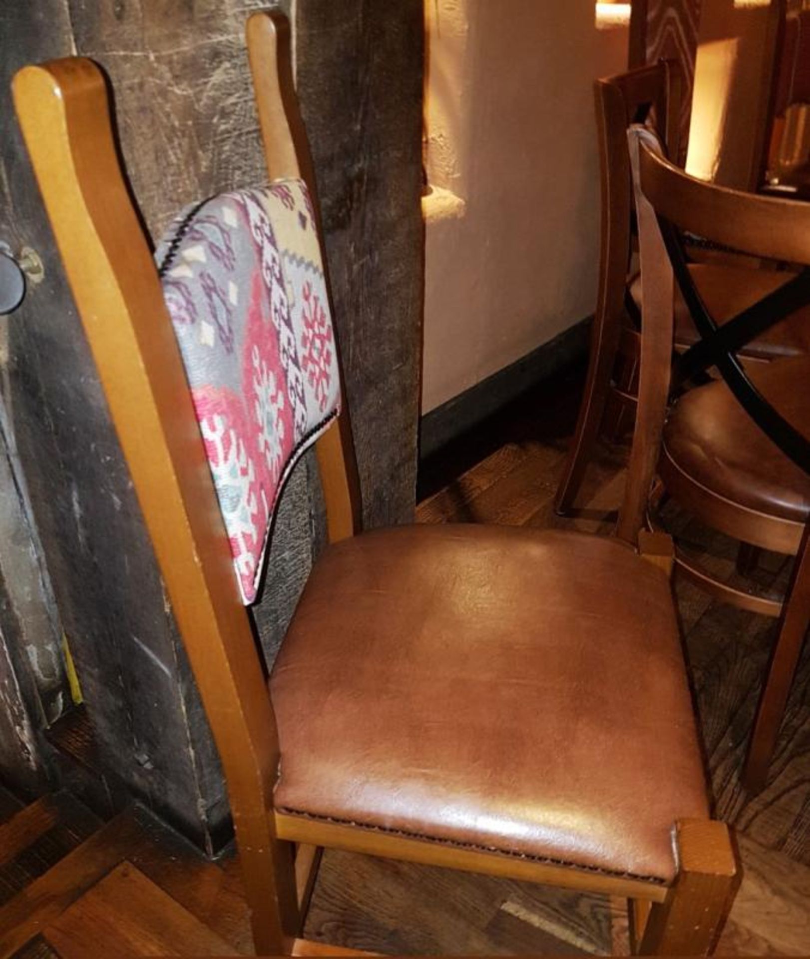 30 x Assorted Wooden Dining Chairs From Mexican Themed Restaurant -  Various Styles Included - CL363 - Image 3 of 10