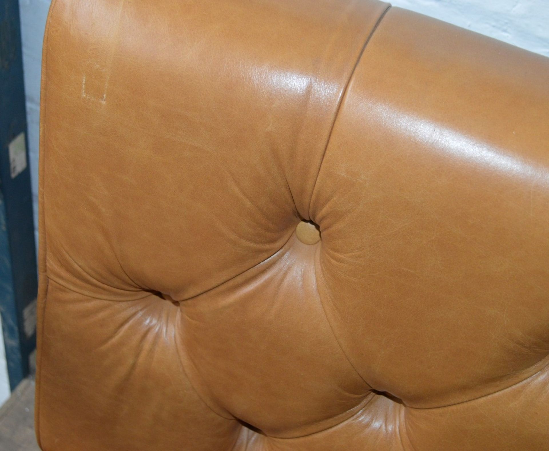 1 x Contemporary Seating Booth Section Upholstered In A Tan Coloured Leather - Image 6 of 9