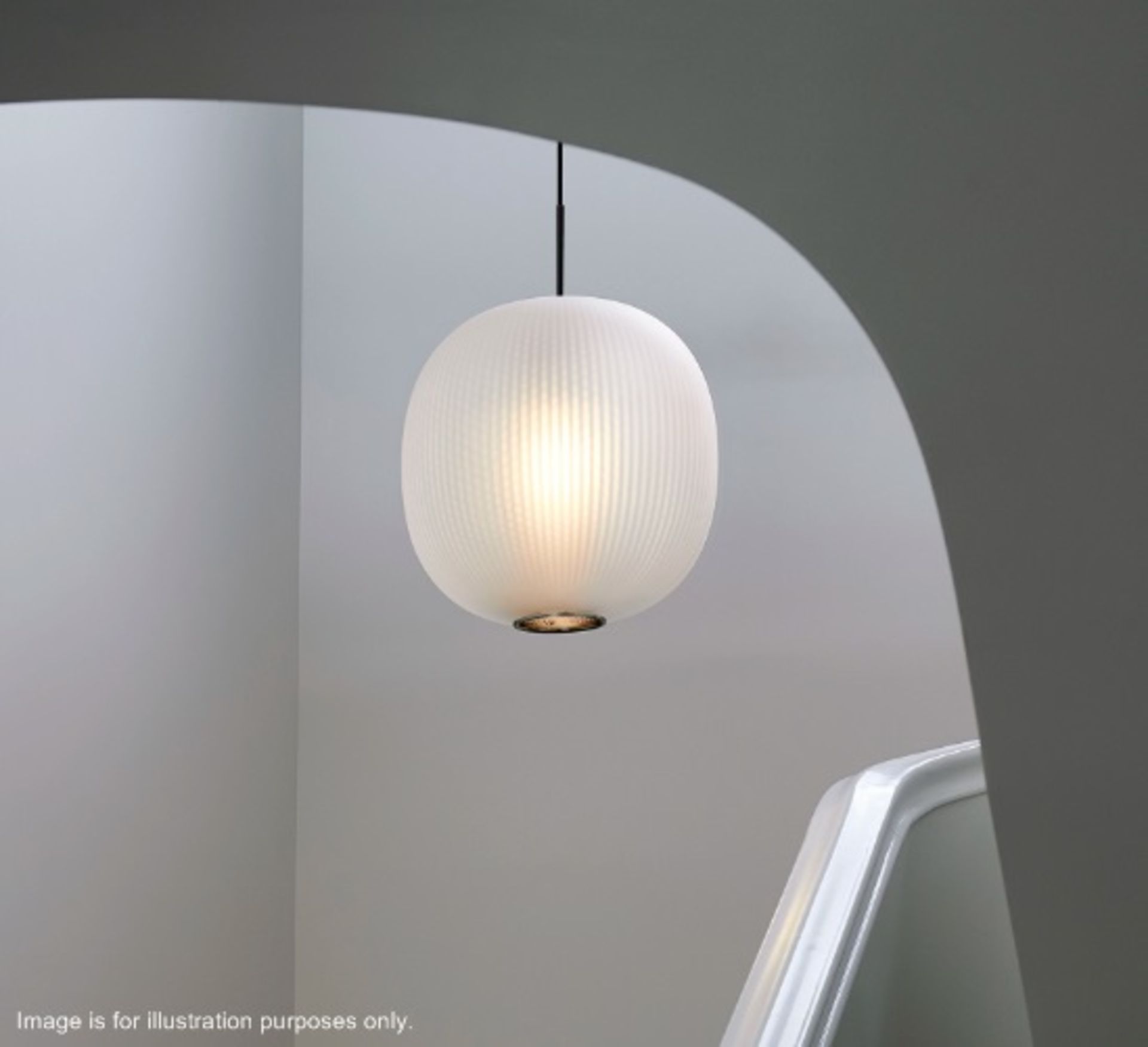 1 x 'Bloom' Pendant Light By Resident - Frosted White Glass - Original RRP £395.00 - Image 2 of 6