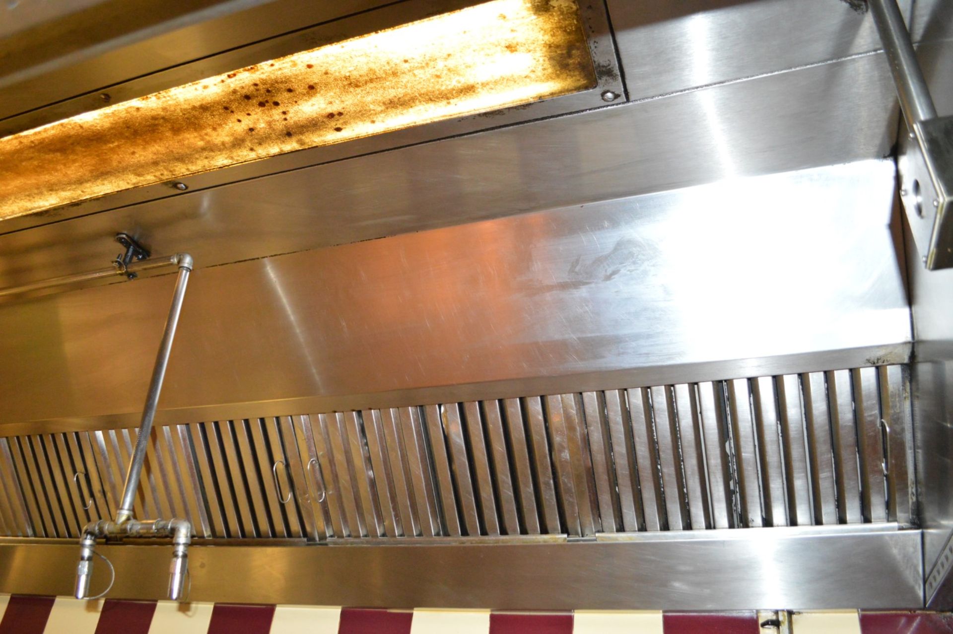 1 x Commercial Stainless Steel Kitchen Extractor Canopy With Ansul R-102 Fire Suppression System - - Image 12 of 13