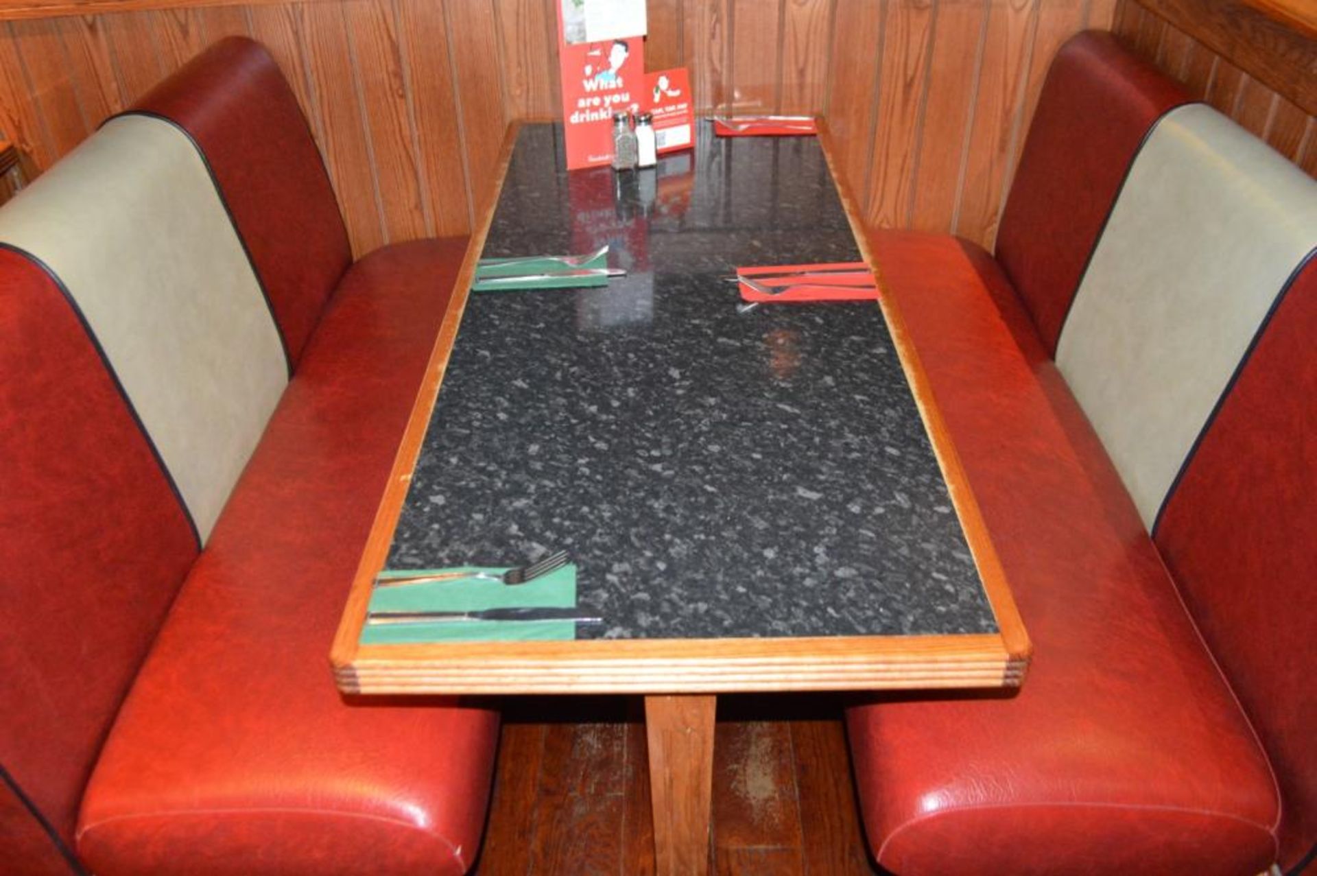 1 x Selection of Cosy Bespoke Seating Booths in a 1950's Retro American Diner Design With Dining Tab - Image 9 of 10