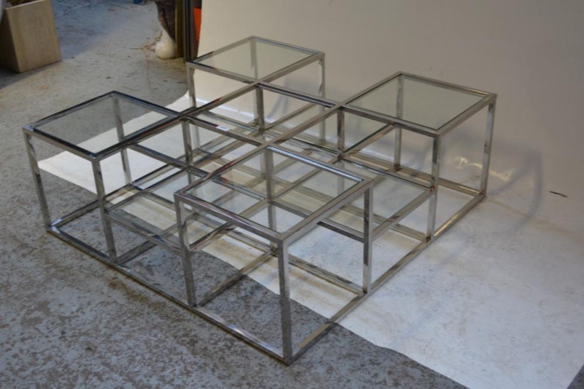 1 x EX DISPLAY METAL AND GLASS MULTI COFFEE TABLE - CL364 - Ref:WH- J2287 - Location: Altrincham WA1 - Image 3 of 4