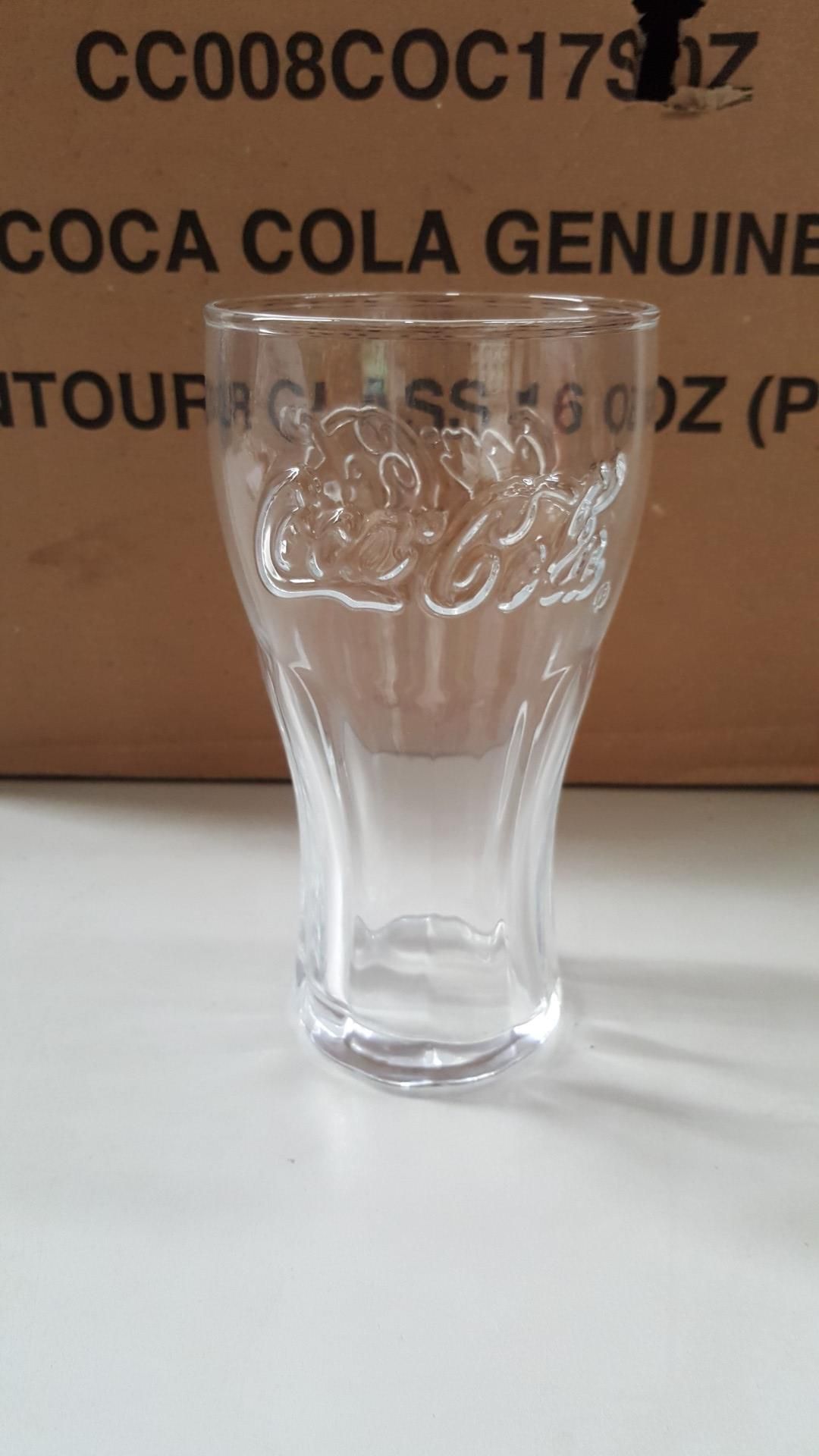 24 x Coca Cola 16oz (45cl) Georgian Glasses Transparent - Ref CQ295